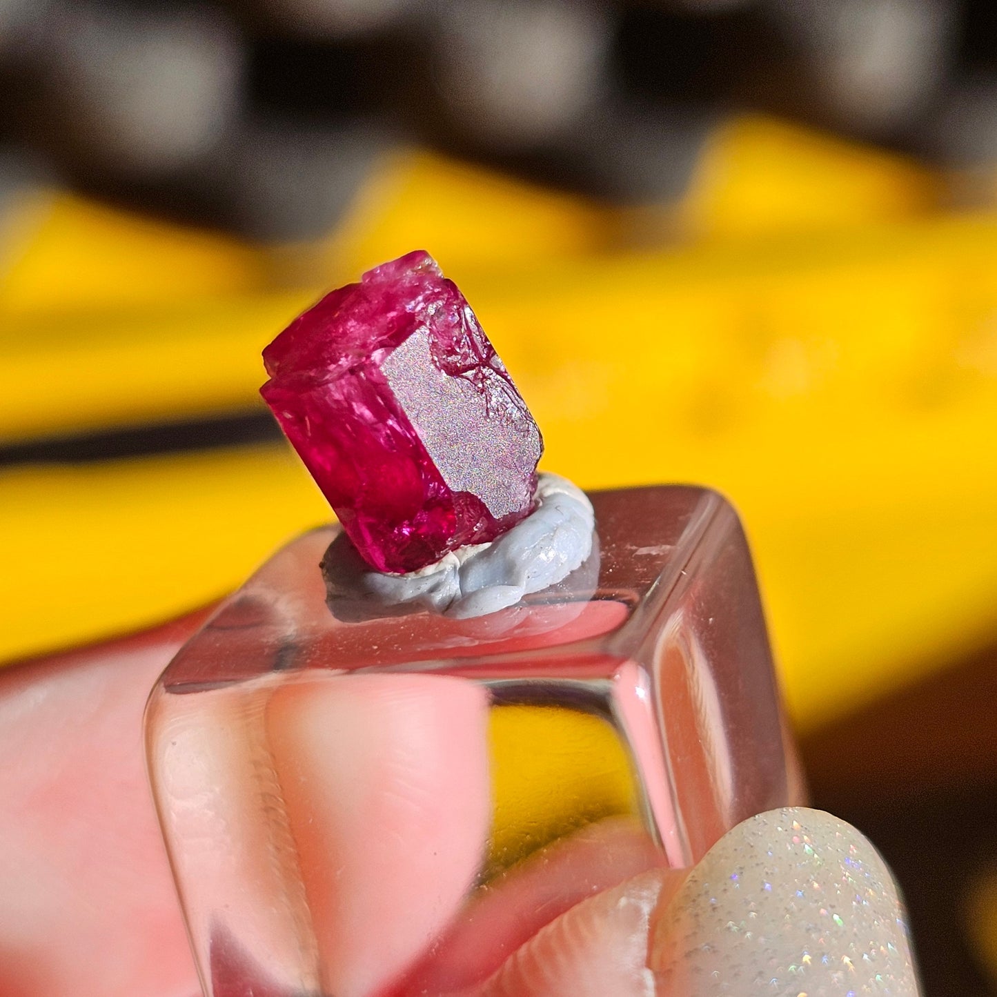 RESERVED for Chris! Raw Red Beryl, 4ct Bixbite Crystal, 'Red emerald', Rare Gemstone, Wah Wah Mountains, Utah USA Mineral, Very Rare