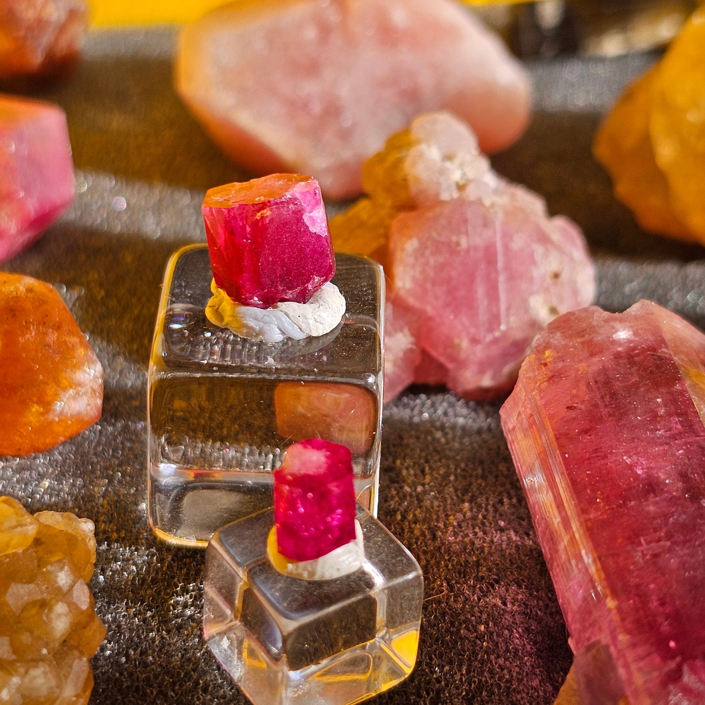 RESERVED for Chris! Raw Red Beryl, 4ct Bixbite Crystal, 'Red emerald', Rare Gemstone, Wah Wah Mountains, Utah USA Mineral, Very Rare