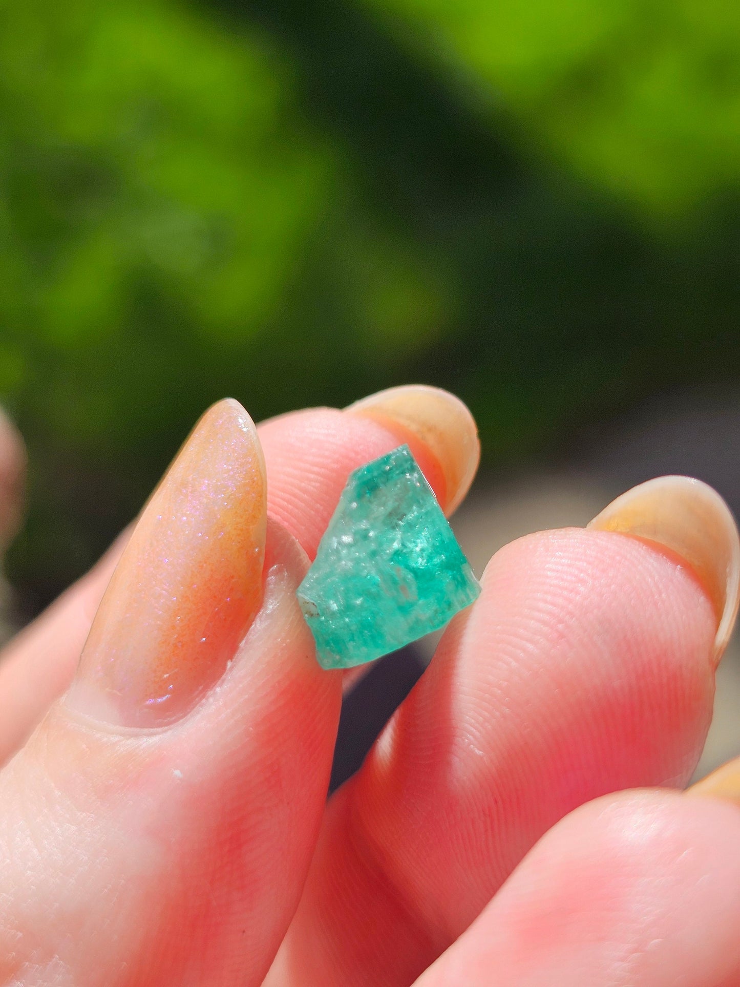 Emerald Crystal, 5.1ct Specimen, Rough Raw Natural Gem, Terminated Beryl, Green Blue, Muzo Columbia Gemstone for Collection or Jewelry