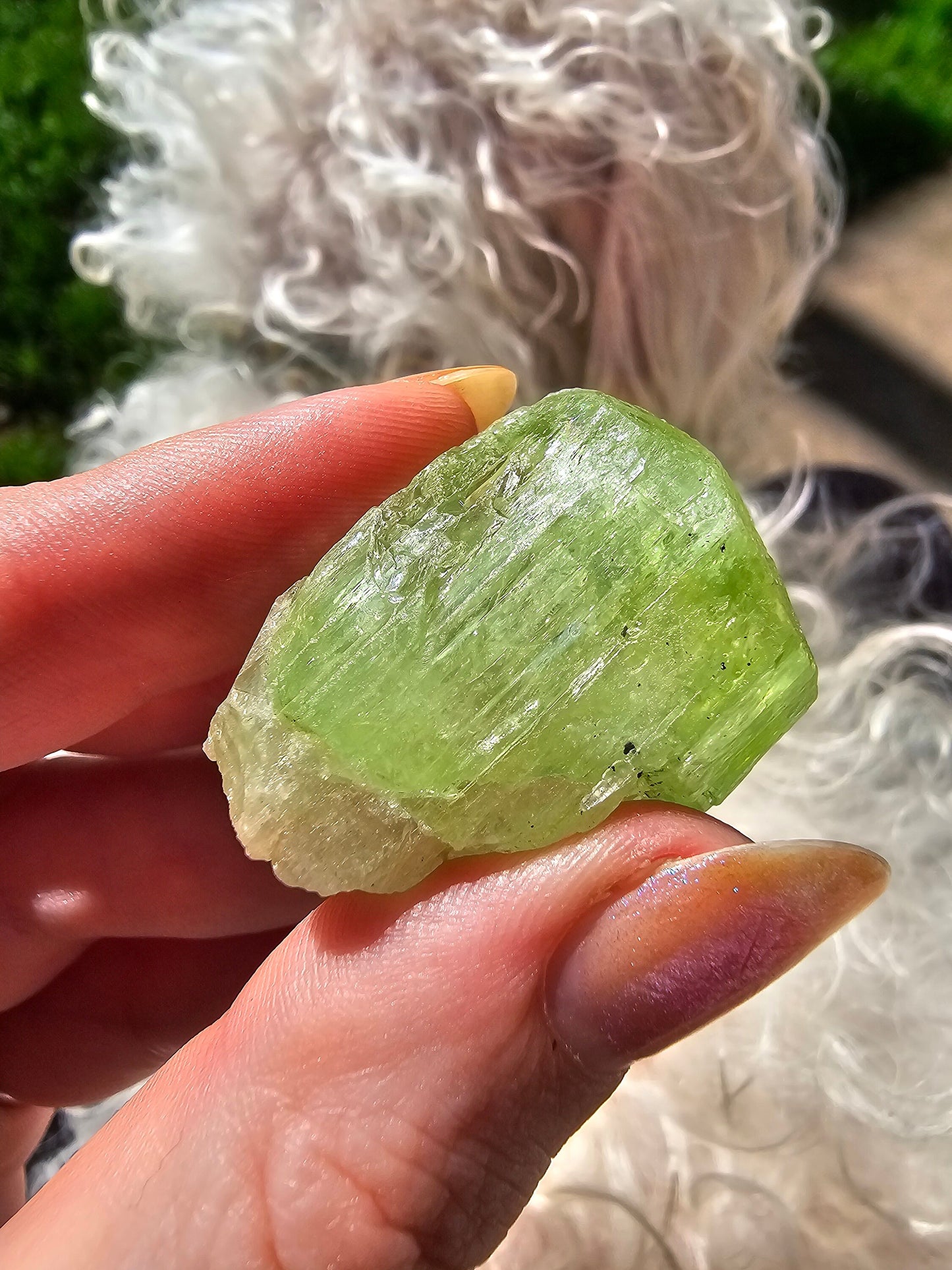 Diopside Crystal, 26g Bright Green, Rare Raw Gemstone, Large Diopside Pendant Specimen, Rough Natural Collector Mineral from Tanzania