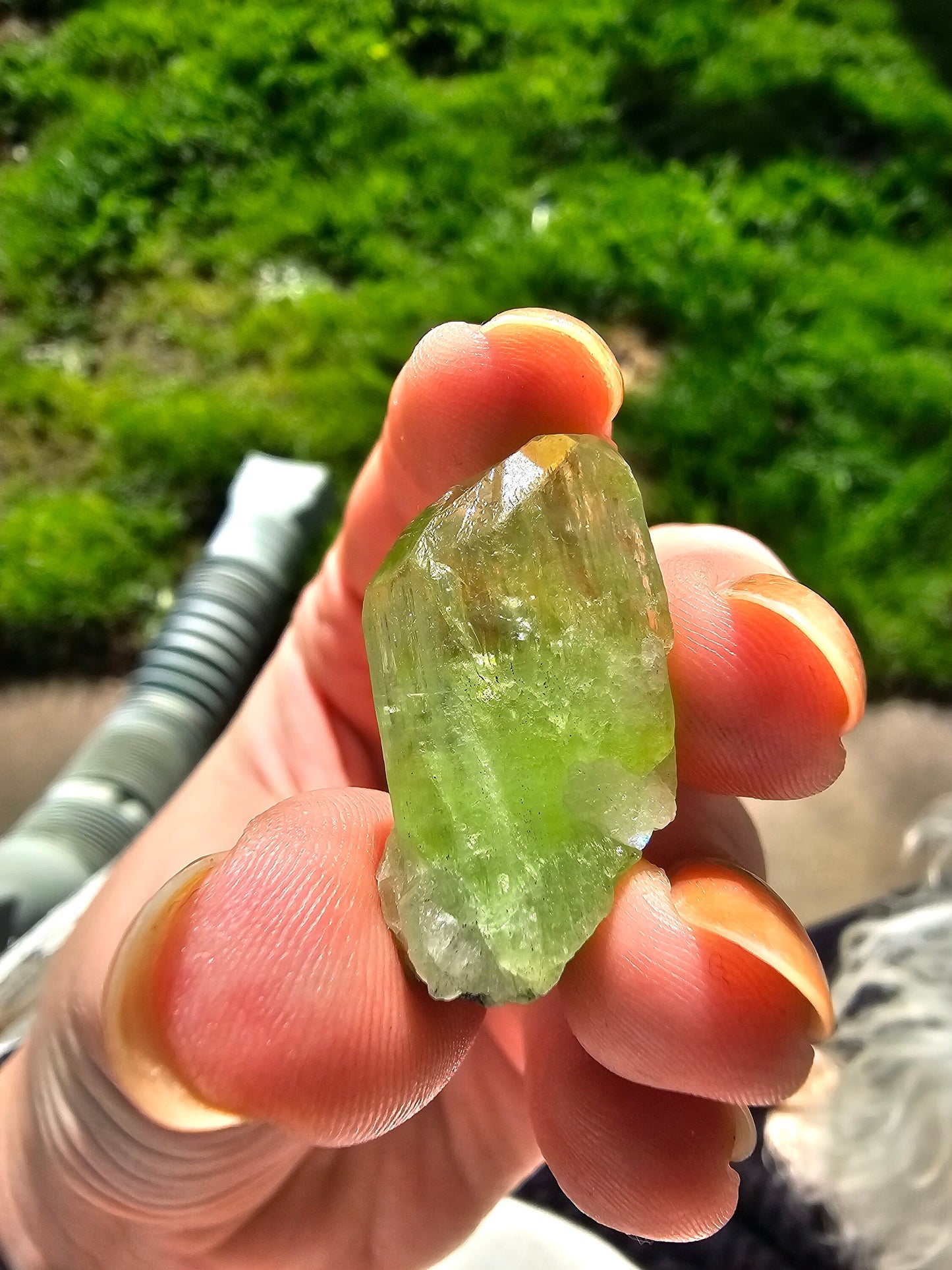 Diopside Crystal, 7.89g Bright Green, Rare Raw Gemstone