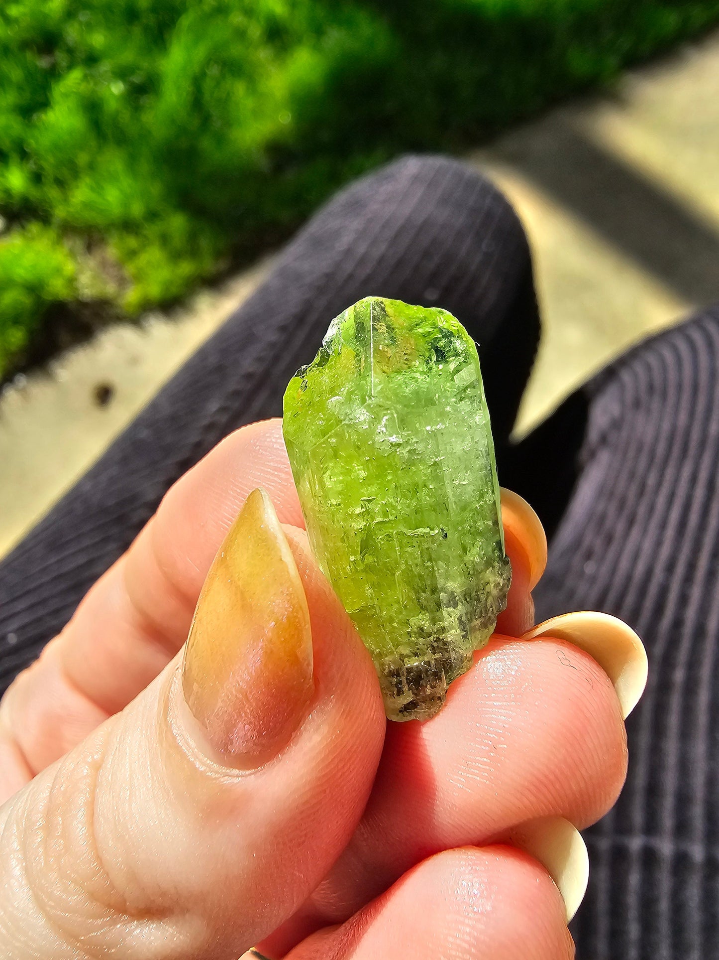 Diopside Crystal, 4.41g Bright Green, Rare Raw Gemstone