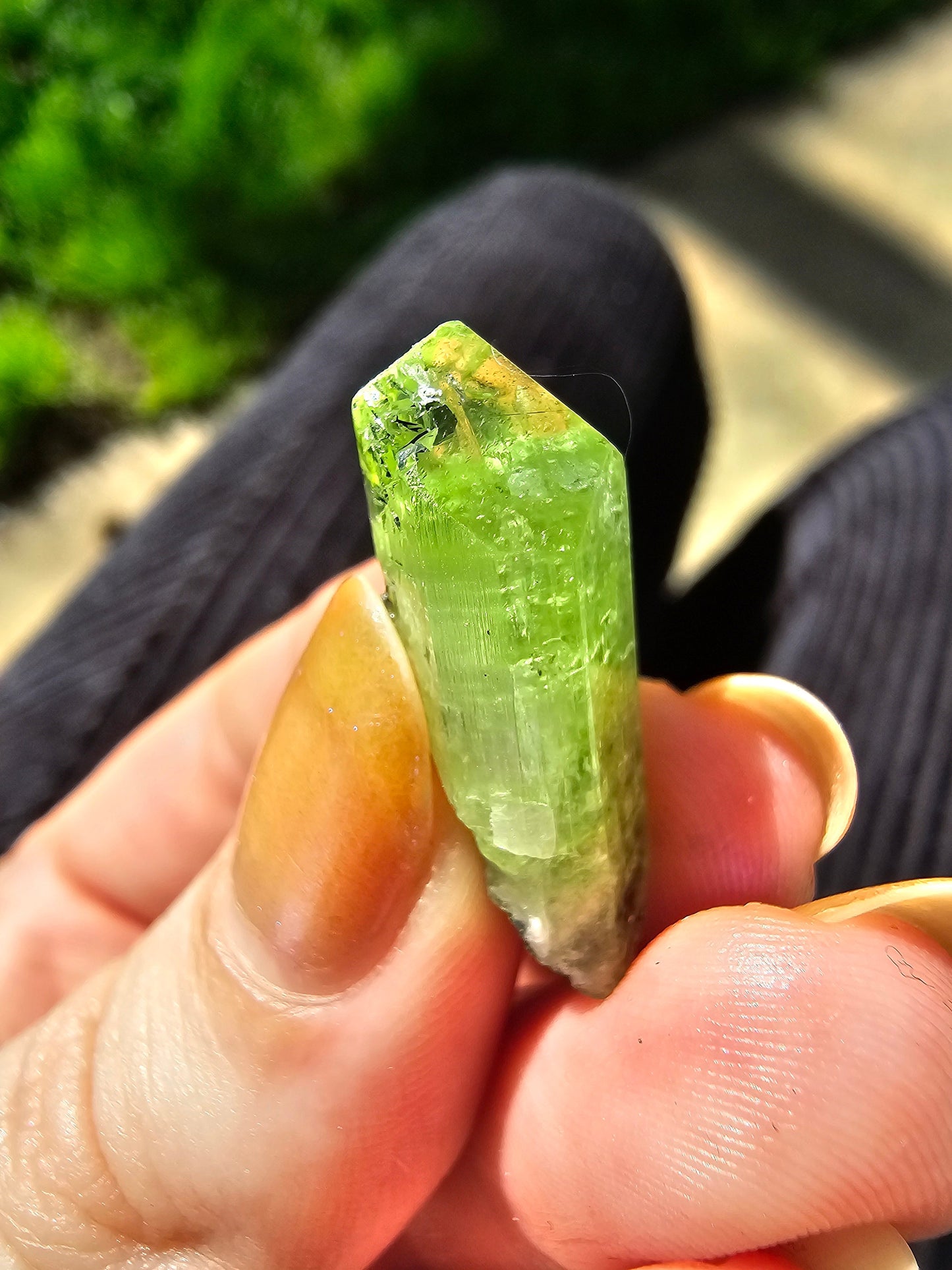 Diopside Crystal, 4.41g Bright Green, Rare Raw Gemstone