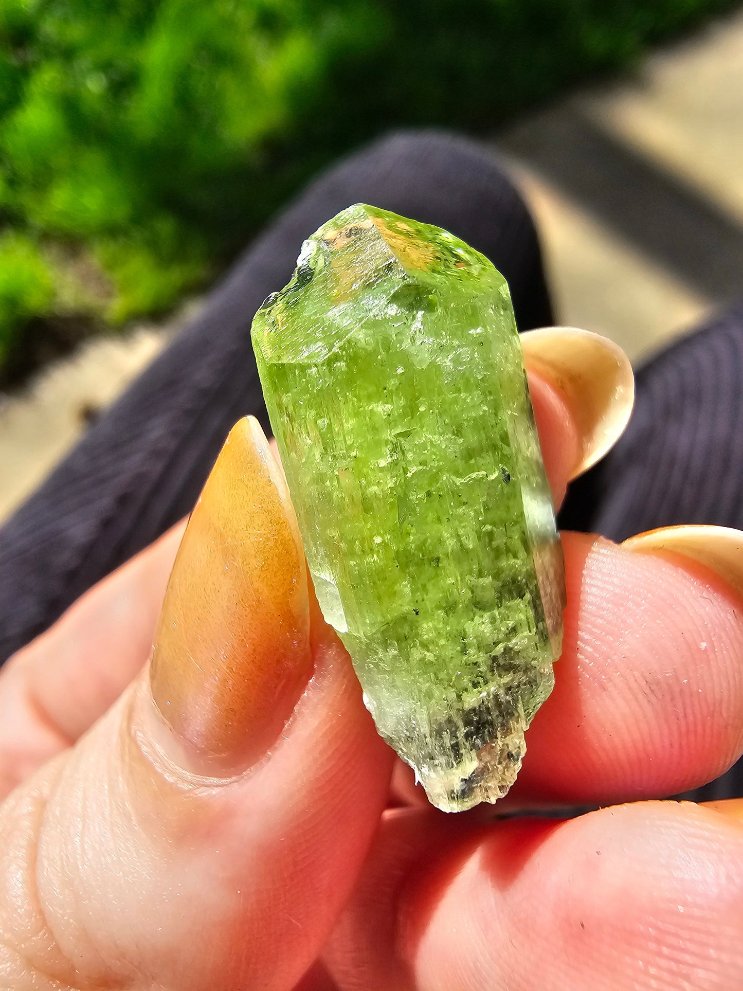 Diopside Crystal, 4.41g Bright Green, Rare Raw Gemstone