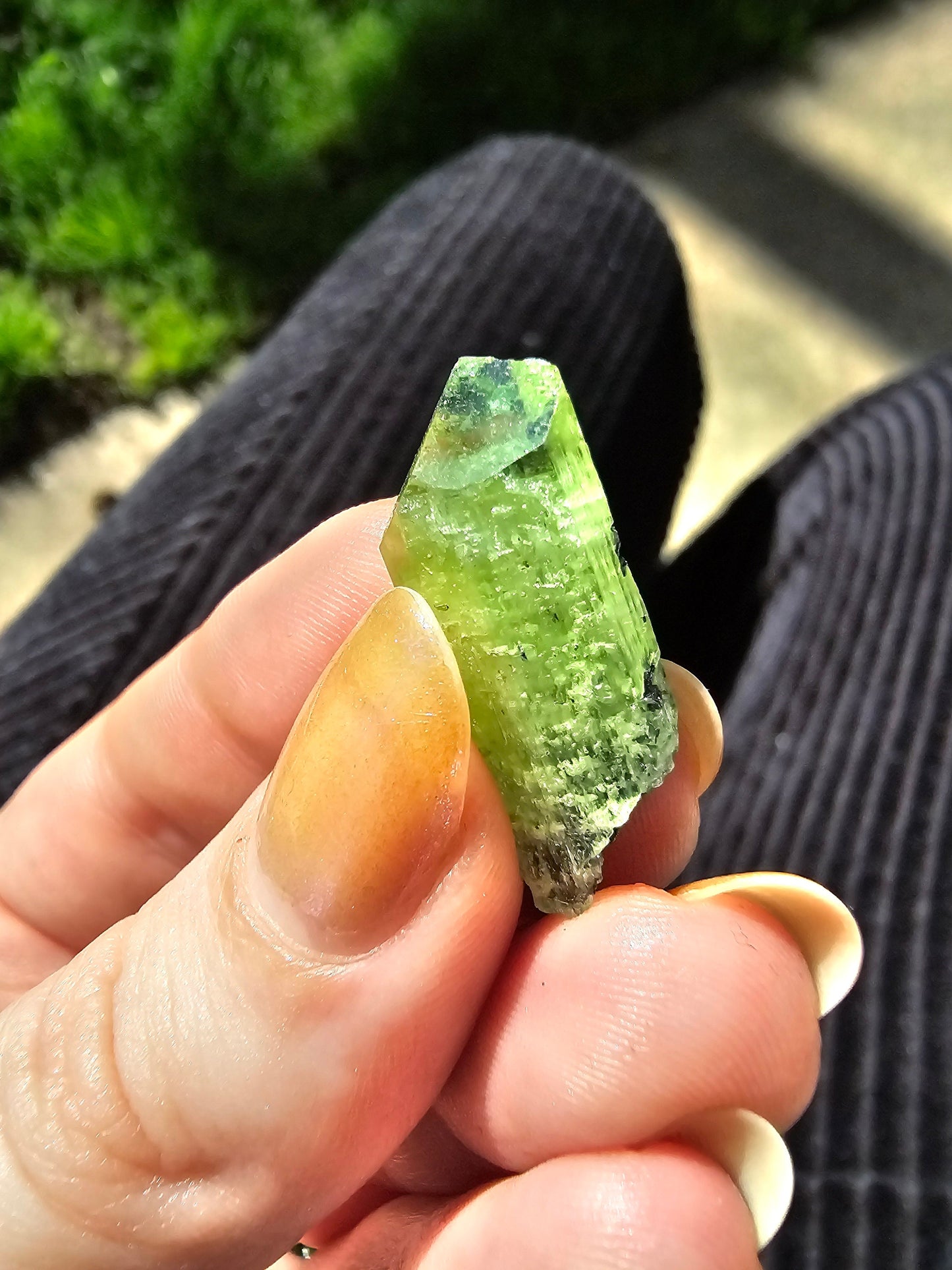 Diopside Crystal, 4.41g Bright Green, Rare Raw Gemstone