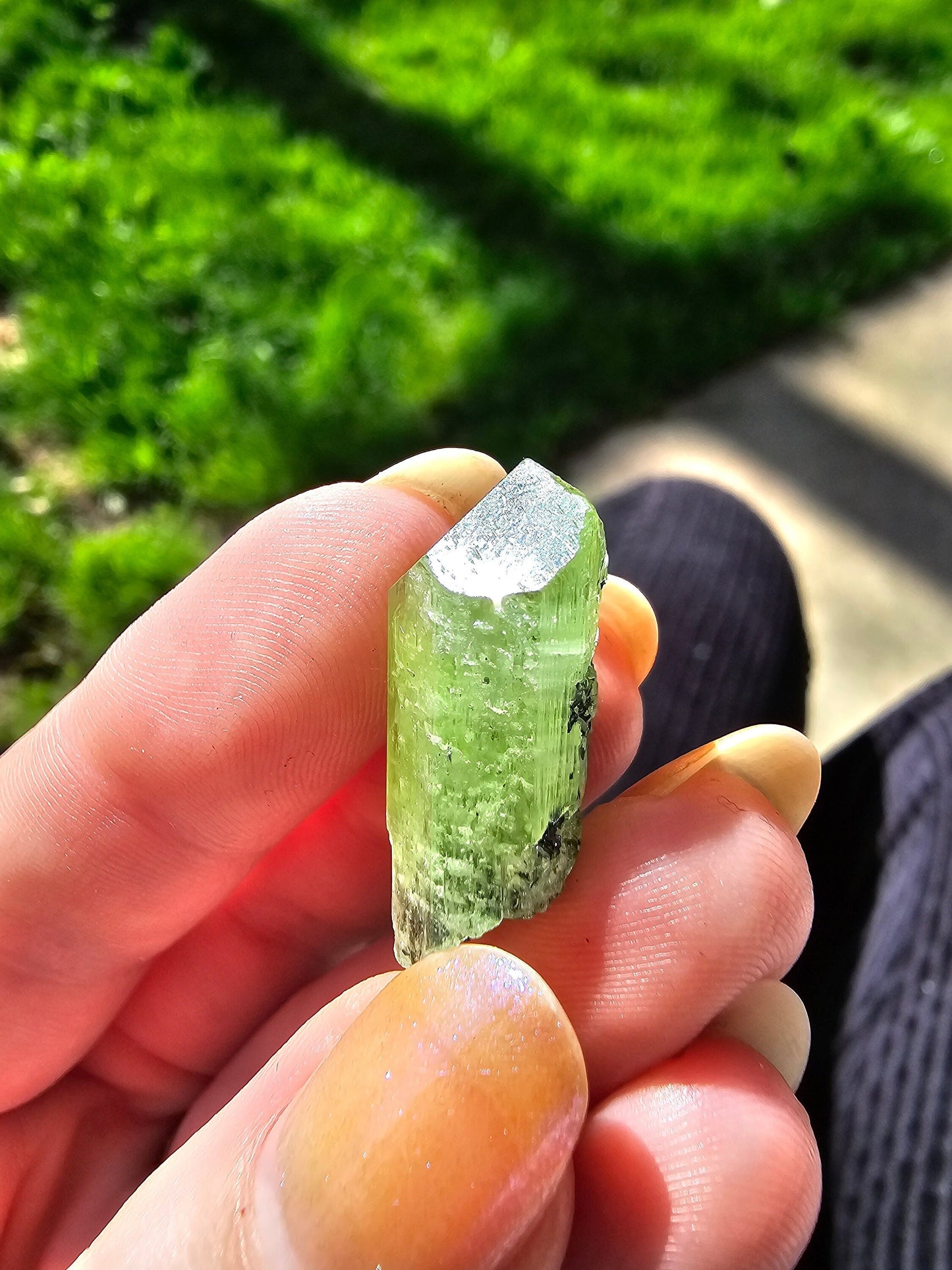 Diopside Crystal, 4.41g Bright Green, Rare Raw Gemstone