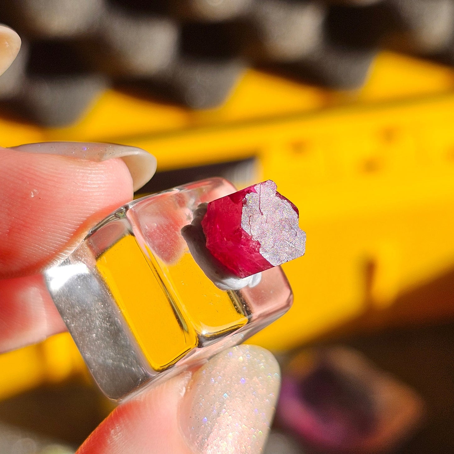 RESERVED for Chris! Raw Red Beryl, 4ct Bixbite Crystal, 'Red emerald', Rare Gemstone, Wah Wah Mountains, Utah USA Mineral, Very Rare