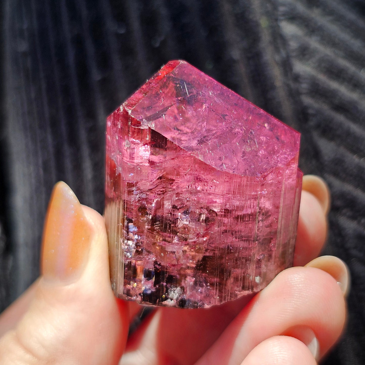RESERVED for P. ~ Payment 1, Rubellite, Bicolor Tourmaline, Hot Pink Polychrome Elbaite, Large 56g Crystal, High Grade, Self Standing Gem