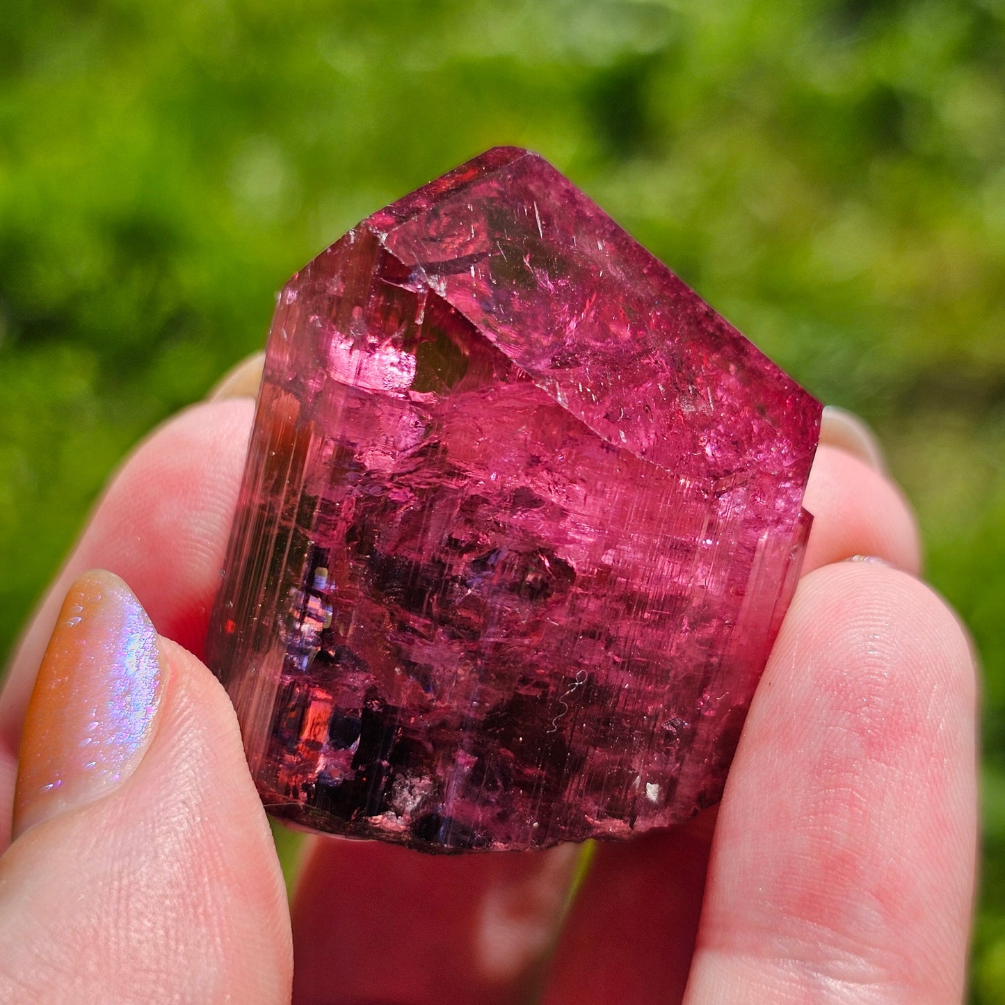 RESERVED for P. ~ Payment 1, Rubellite, Bicolor Tourmaline, Hot Pink Polychrome Elbaite, Large 56g Crystal, High Grade, Self Standing Gem