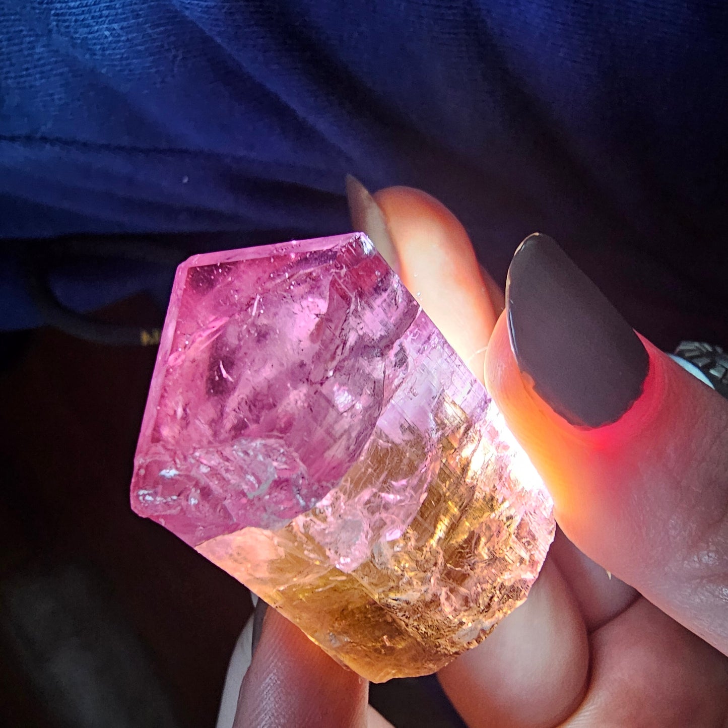 RESERVED for P. ~ Payment 1, Rubellite, Bicolor Tourmaline, Hot Pink Polychrome Elbaite, Large 56g Crystal, High Grade, Self Standing Gem