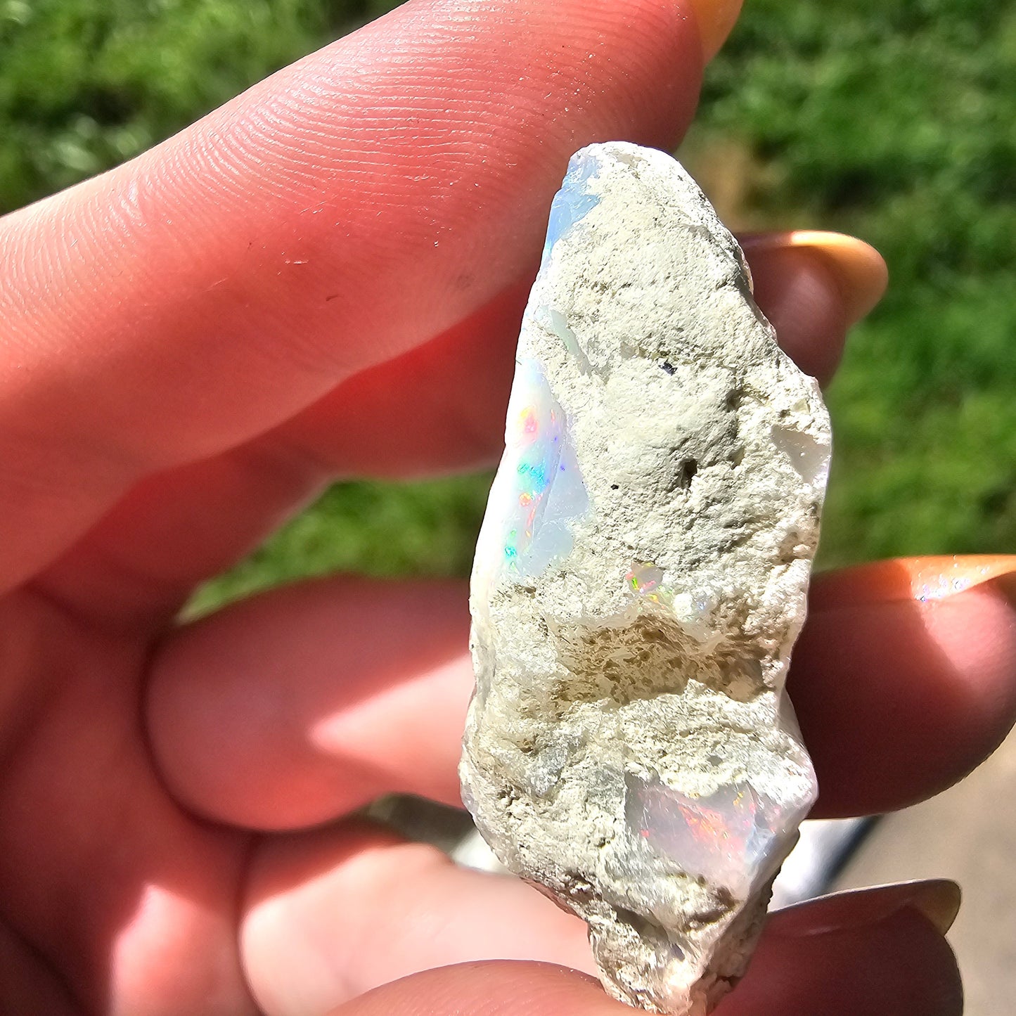Large Raw Opal, 9.4g Rough Rare Mineral Specimen, Rainbow Flashy Gem, Multicolored, Welo Ethiopia, Newer find, Opal with Matrix, Collectable