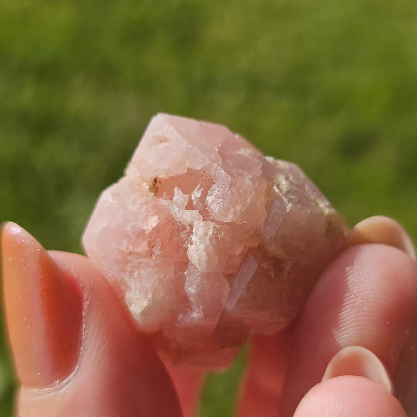 Pink Garnet, Sierra de las Cruces, Mexico, Old Stock, Lustrous Terminated, 21g Grossular Garnet Cluster, Baby Pink, Colorful Gemstone