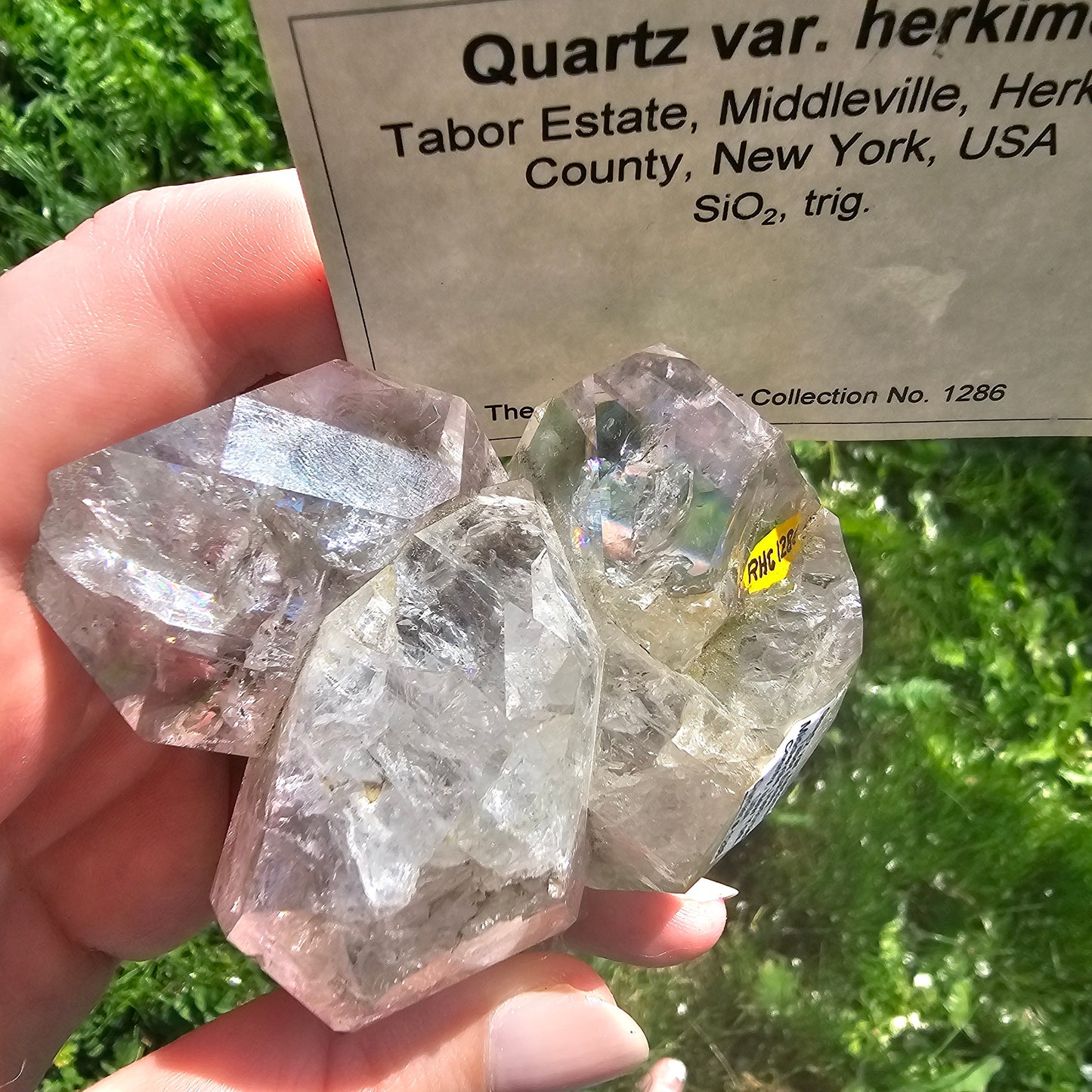 RESERVED for N ~ XL Herkimer 'Diamond', Quartz Cluster from Herkimer County New York, Old Stock, Well Documented, Rare Specimen, Rainbows!