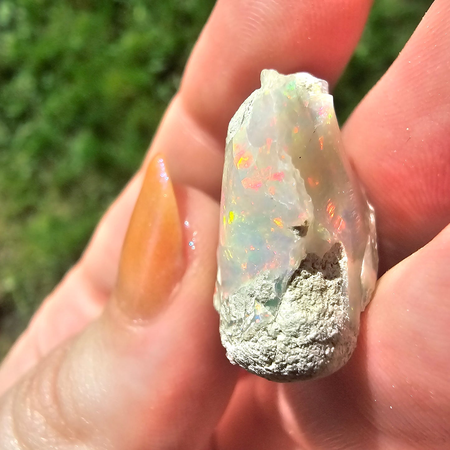 Large Raw Opal, 5.3g Rough Rare Mineral Specimen, Rainbow Flashy Gem, Multicolored, Welo Ethiopia, Newer find, Opal with Matrix, Collectable