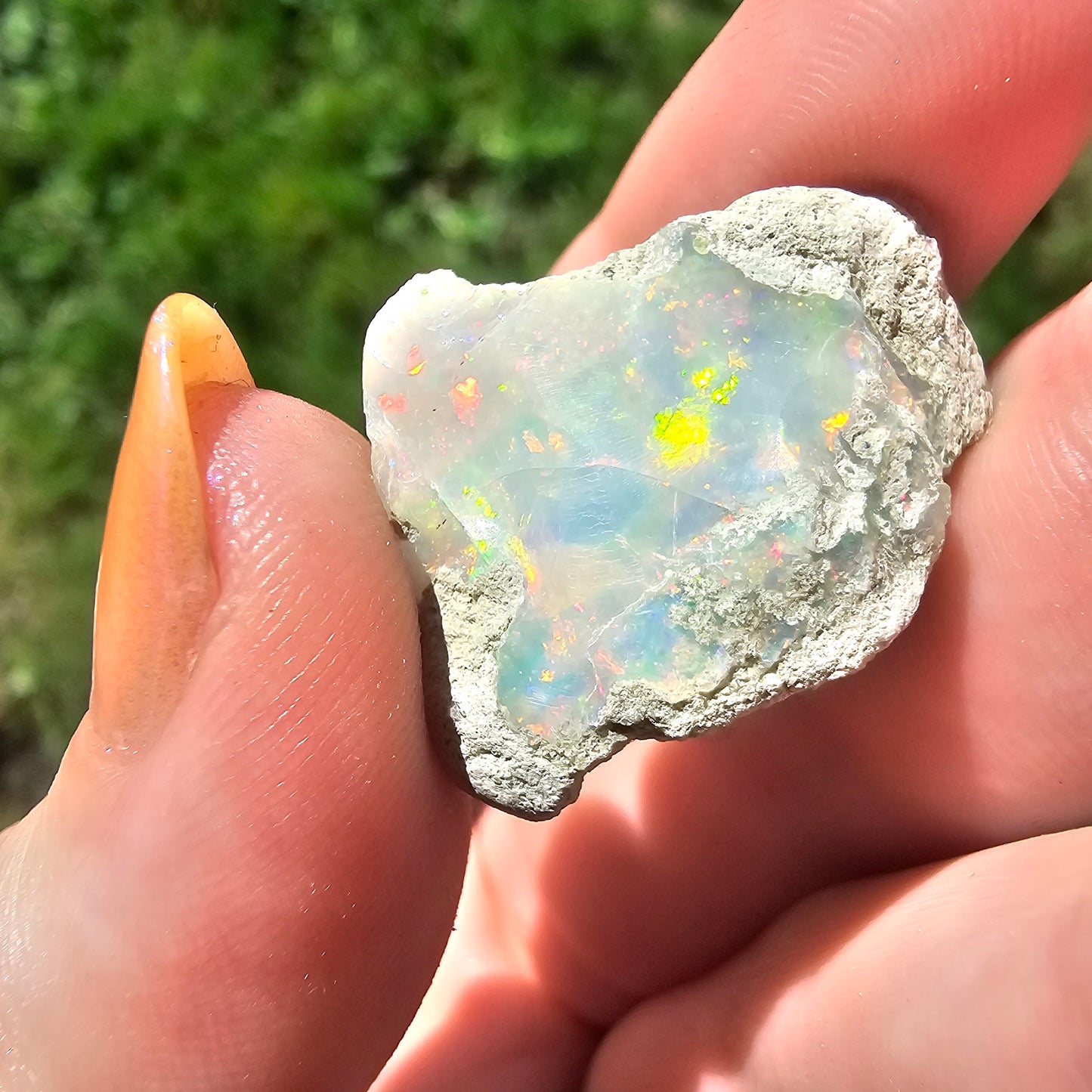 Large Raw Opal, 5.3g Rough Rare Mineral Specimen, Rainbow Flashy Gem, Multicolored, Welo Ethiopia, Newer find, Opal with Matrix, Collectable