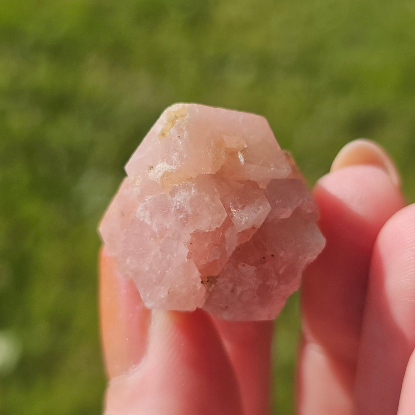 Pink Garnet, Sierra de las Cruces, Mexico, Old Stock, Lustrous Terminated, 21g Grossular Garnet Cluster, Baby Pink, Colorful Gemstone
