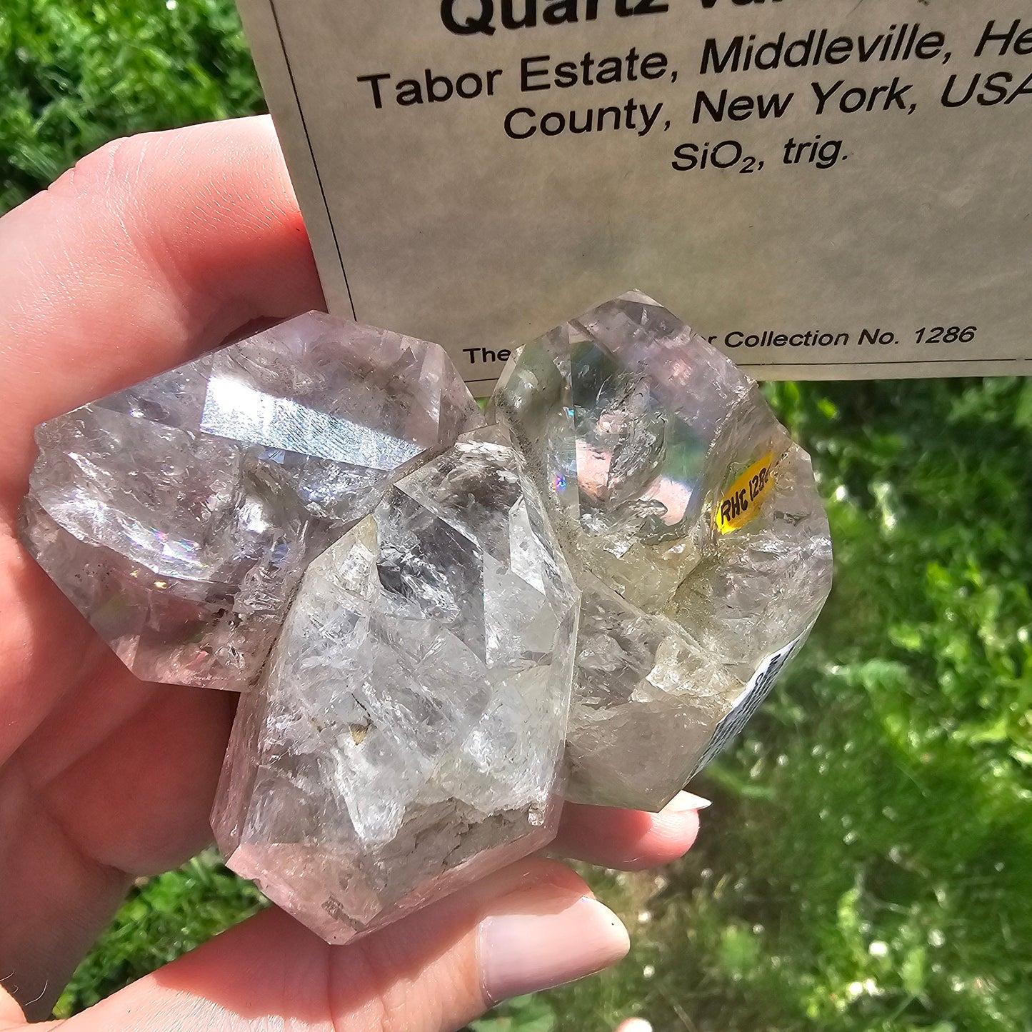 RESERVED for N ~ XL Herkimer 'Diamond', Quartz Cluster from Herkimer County New York, Old Stock, Well Documented, Rare Specimen, Rainbows!