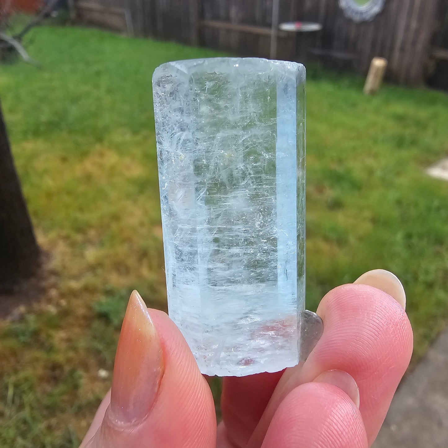 Aquamarine Specimen, Skardu Pakistan, Direct Ethically Sourced, Raw Rare Mineral, Beryl Crystal, with Silver Mica Attached, Terminated Gem