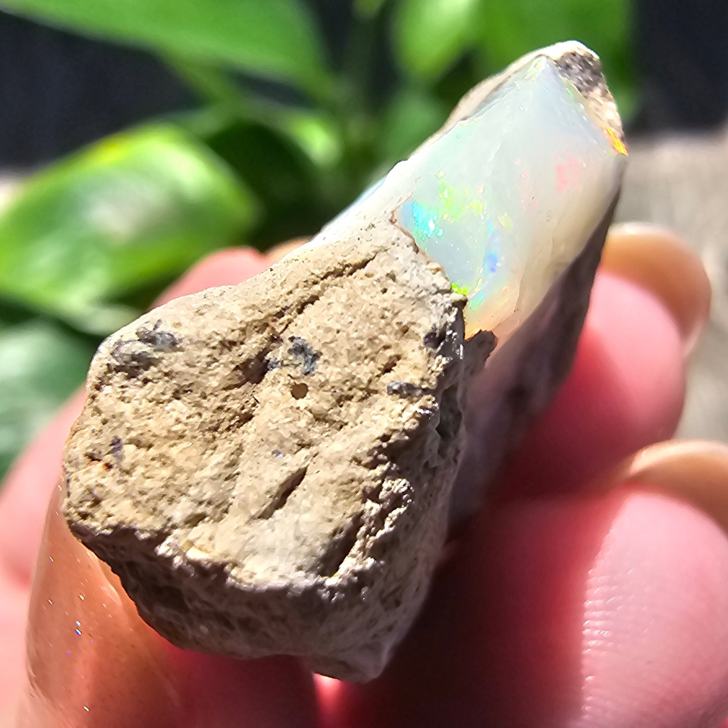 30ct Raw Opal, Rough Rare Rainbow Mineral Specimen, Rainbow Flashy Gem, Multicolored, Welo Ethiopia, Newer find, Opal w Matrix, Collectable