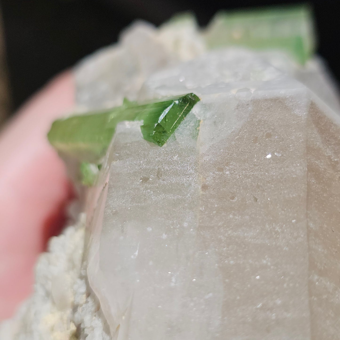 RESERVED ~ XL Cabinet Crystal ~ Green Tourmaline / Verdellite Elbaite on Quartz