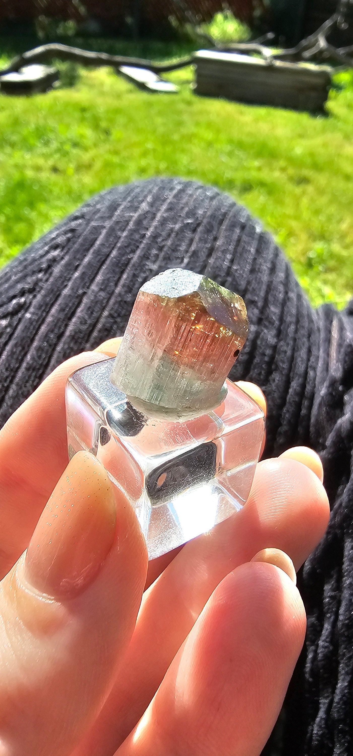 3.6g Tourmaline Crystal, Rough Raw Elbaite, Multicolored Blue, Red, Green, Lipstick tourmaline, Terminated Rare Collector Gemstone, Aricanga