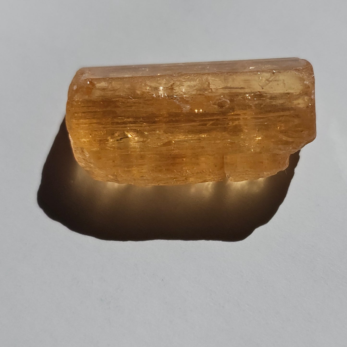 26ct Imperial Topaz Gem, Ouro Preto Brazil, Old Stock, Rare Orange, Terminated Crystal, Saturated Color, Good Luster, November Birthstone