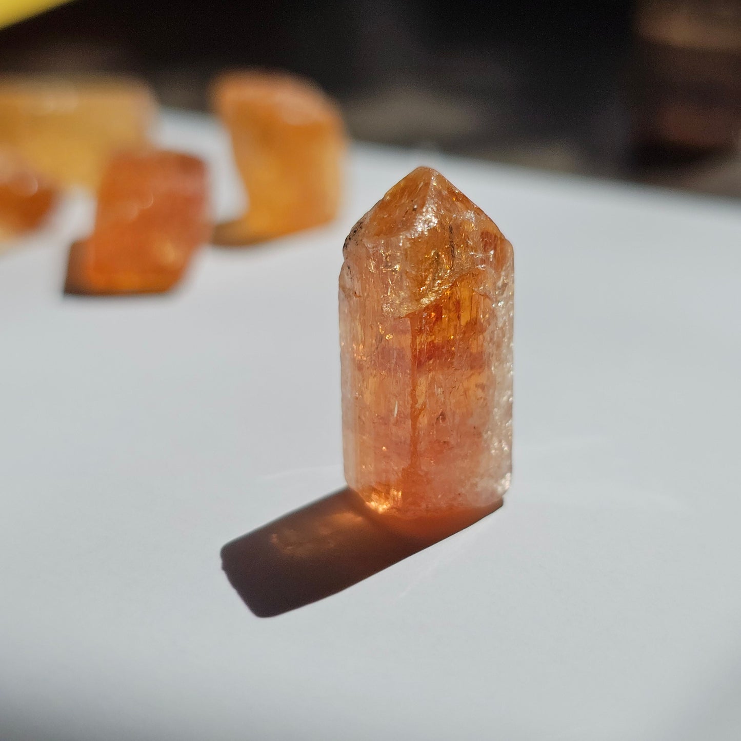 Large Imperial Topaz Gem, Ouro Preto Brazil, 24.4ct, Old Stock