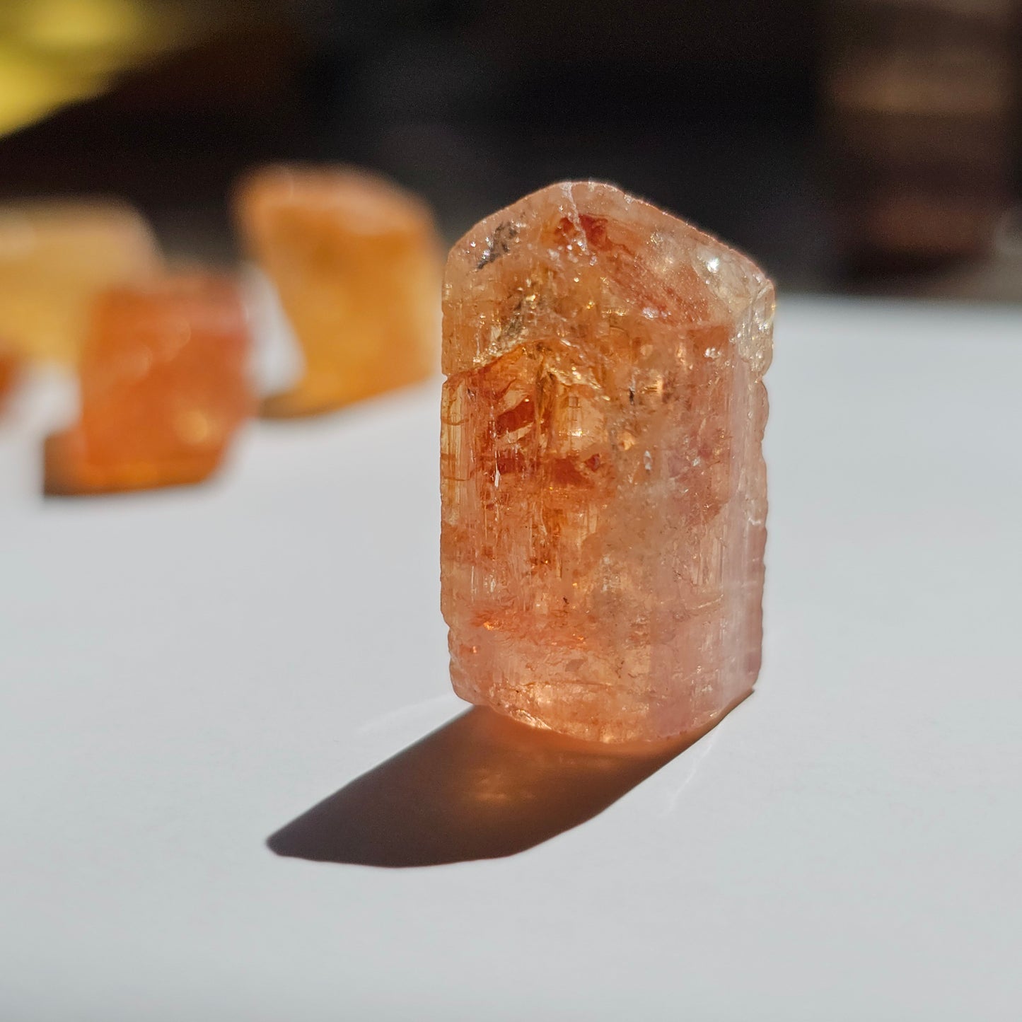 Large Imperial Topaz Gem, Ouro Preto Brazil, 24.4ct, Old Stock