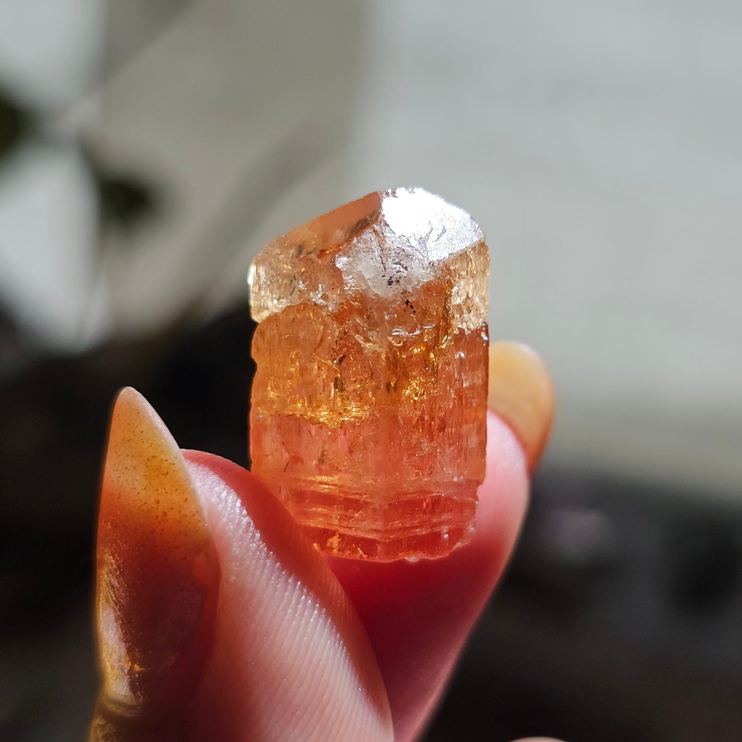 Large Imperial Topaz Gem, Ouro Preto Brazil, 24.4ct, Old Stock