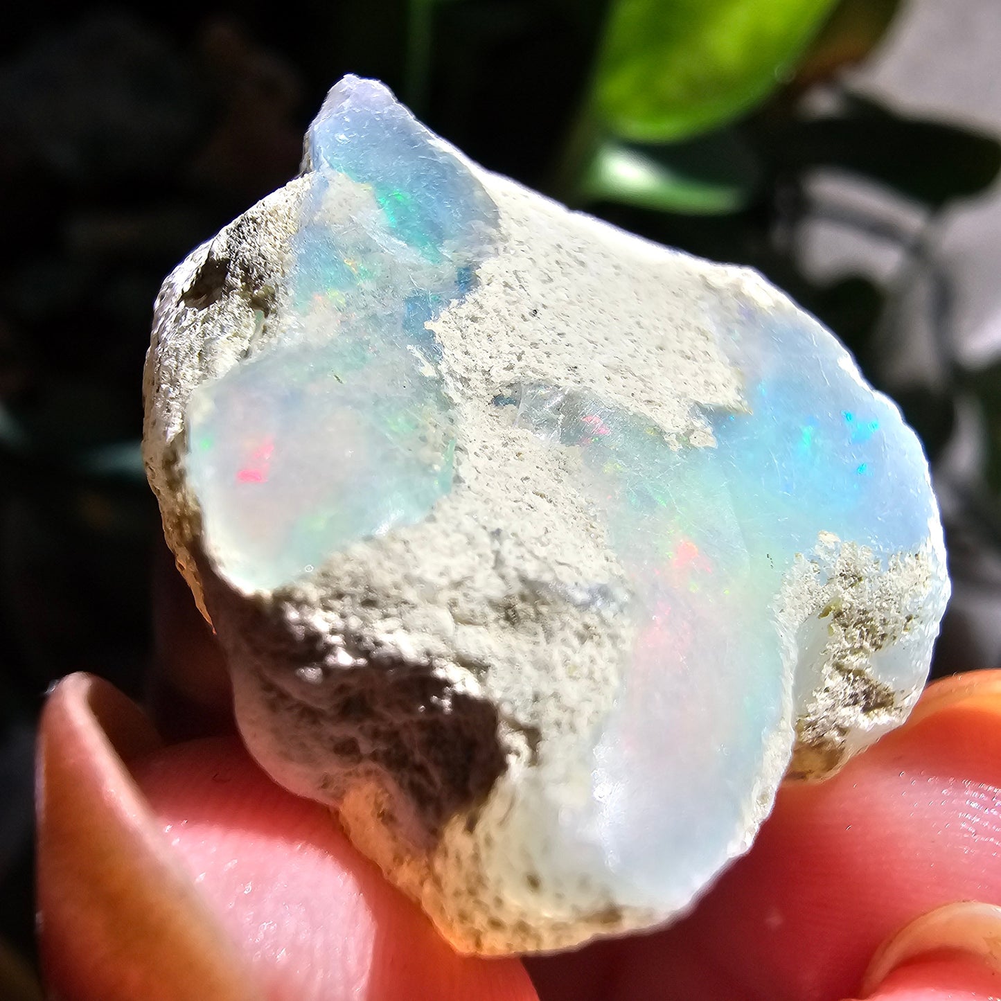 Large Raw Opal, 55ct/11g Rough Rare Rainbow Mineral Specimen, Flashy Gem, Multicolored, Welo Ethiopia, Newer find, Dry Stable Material