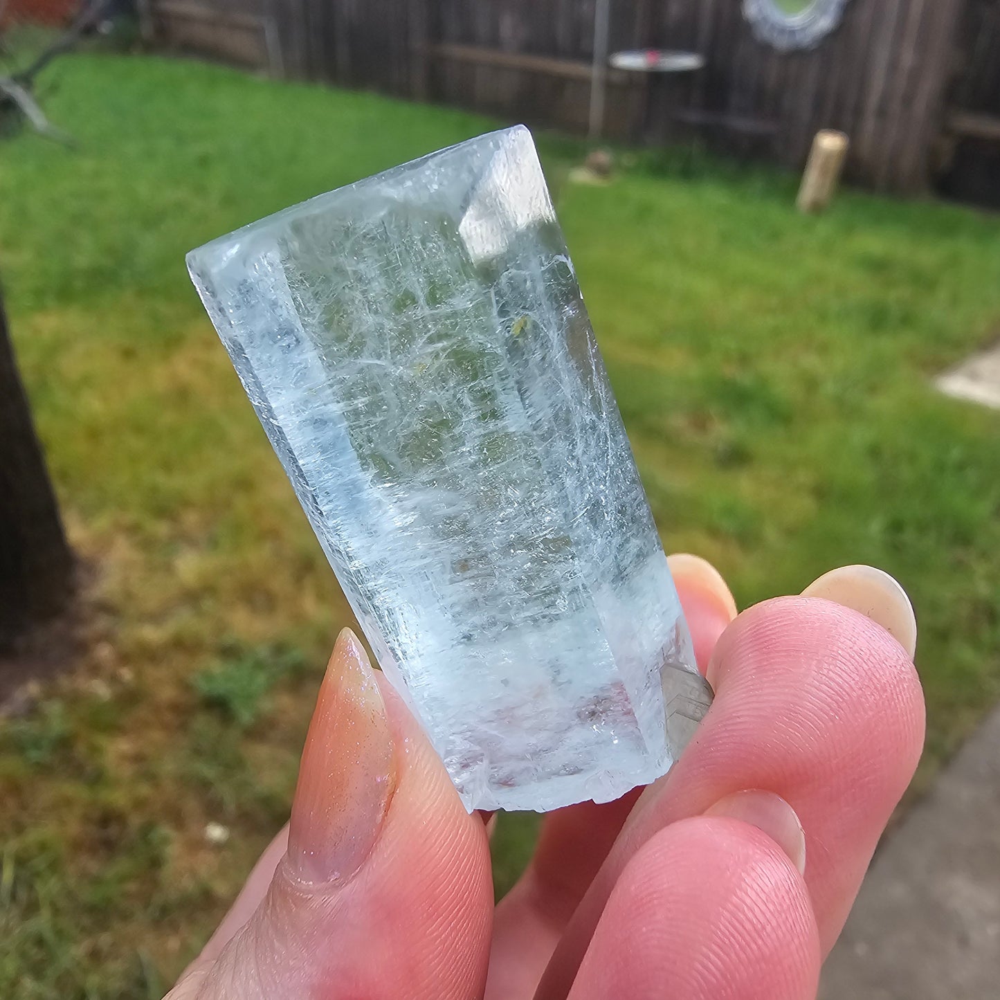 Aquamarine Specimen, Skardu Pakistan, Direct Ethically Sourced, Raw Rare Mineral, Beryl Crystal, with Silver Mica Attached, Terminated Gem