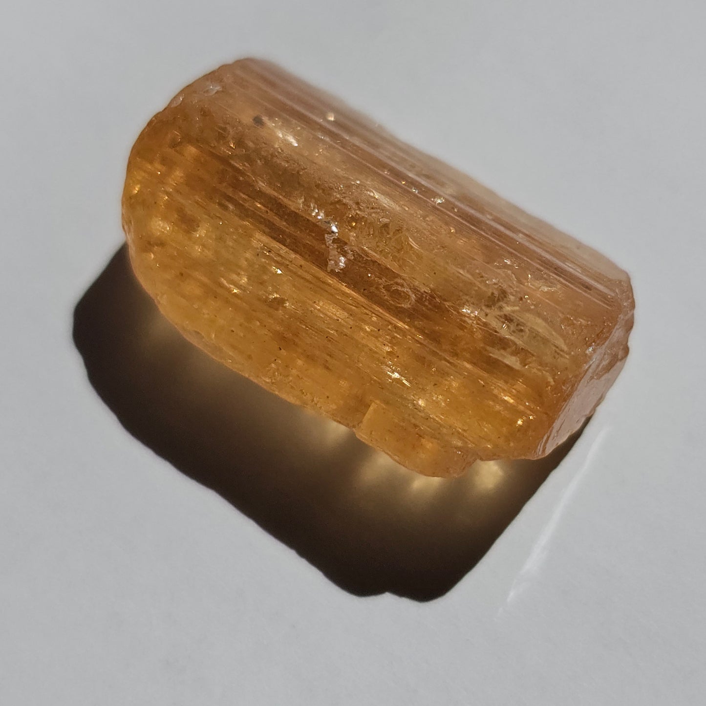 26ct Imperial Topaz Gem, Ouro Preto Brazil, Old Stock, Rare Orange, Terminated Crystal, Saturated Color, Good Luster, November Birthstone