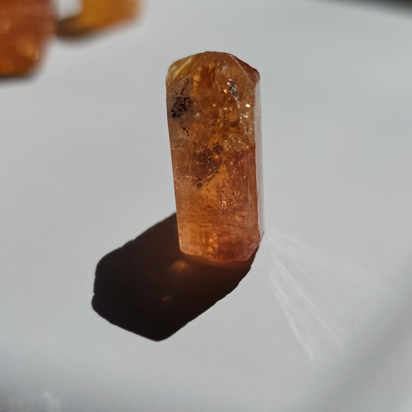 Large Imperial Topaz Gem, Ouro Preto Brazil, 24.4ct, Old Stock