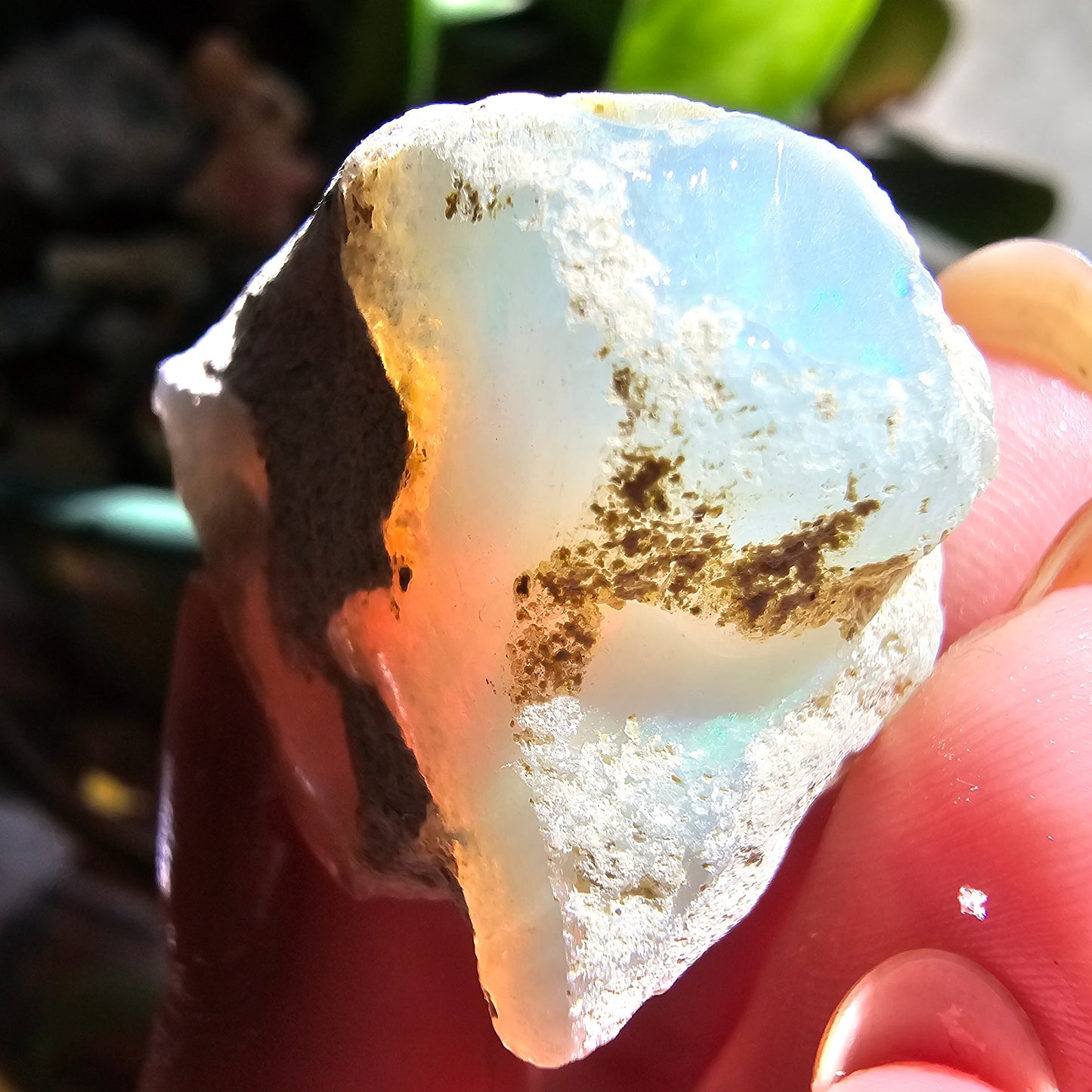 Large Raw Opal, 55ct/11g Rough Rare Rainbow Mineral Specimen, Flashy Gem, Multicolored, Welo Ethiopia, Newer find, Dry Stable Material