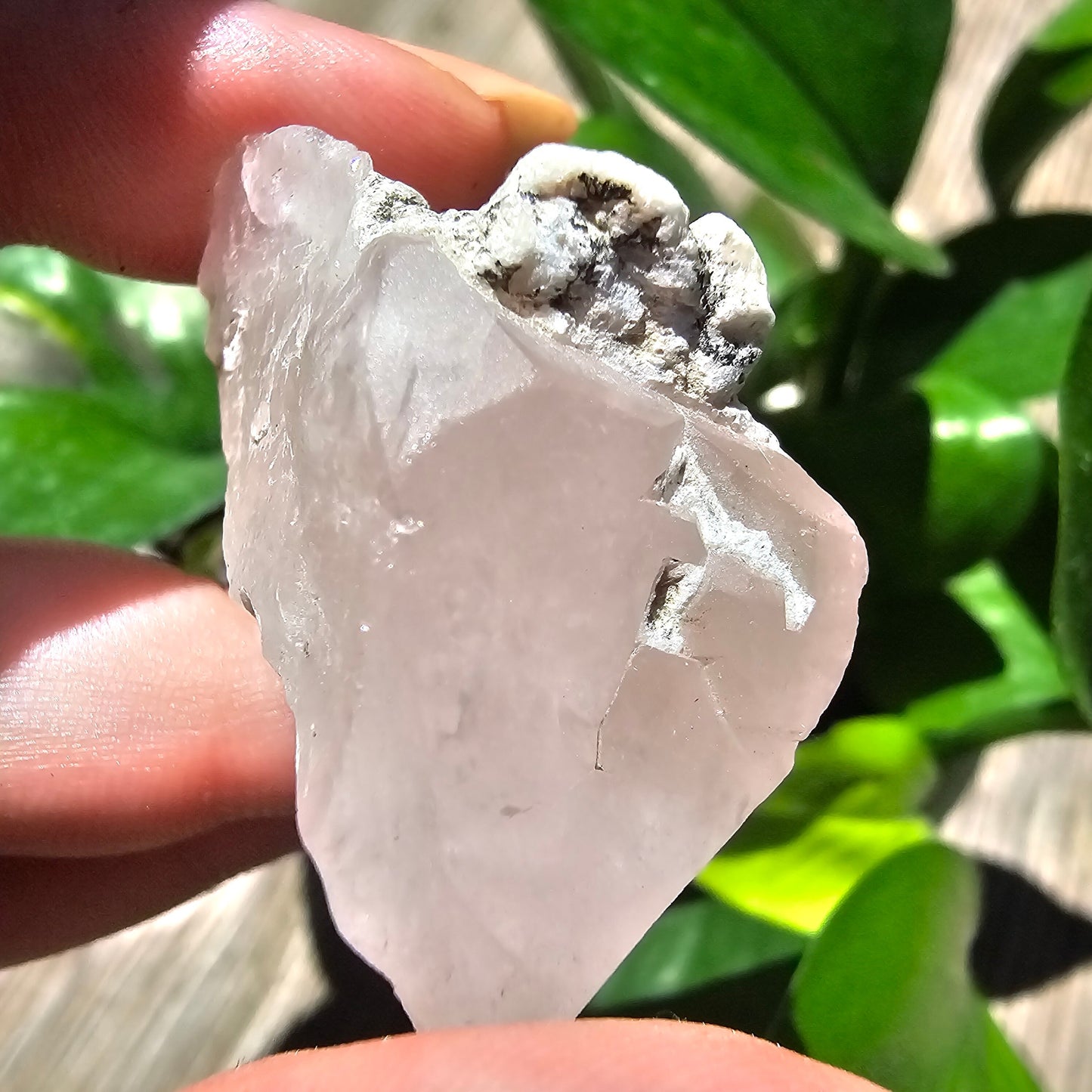 110ct Pink Morganite Crystal, Terminated Pale Pink Beryl, Raw Rare Mineral Specimen, Rough Morganite, Skardu Pakistan, w Quartz Association
