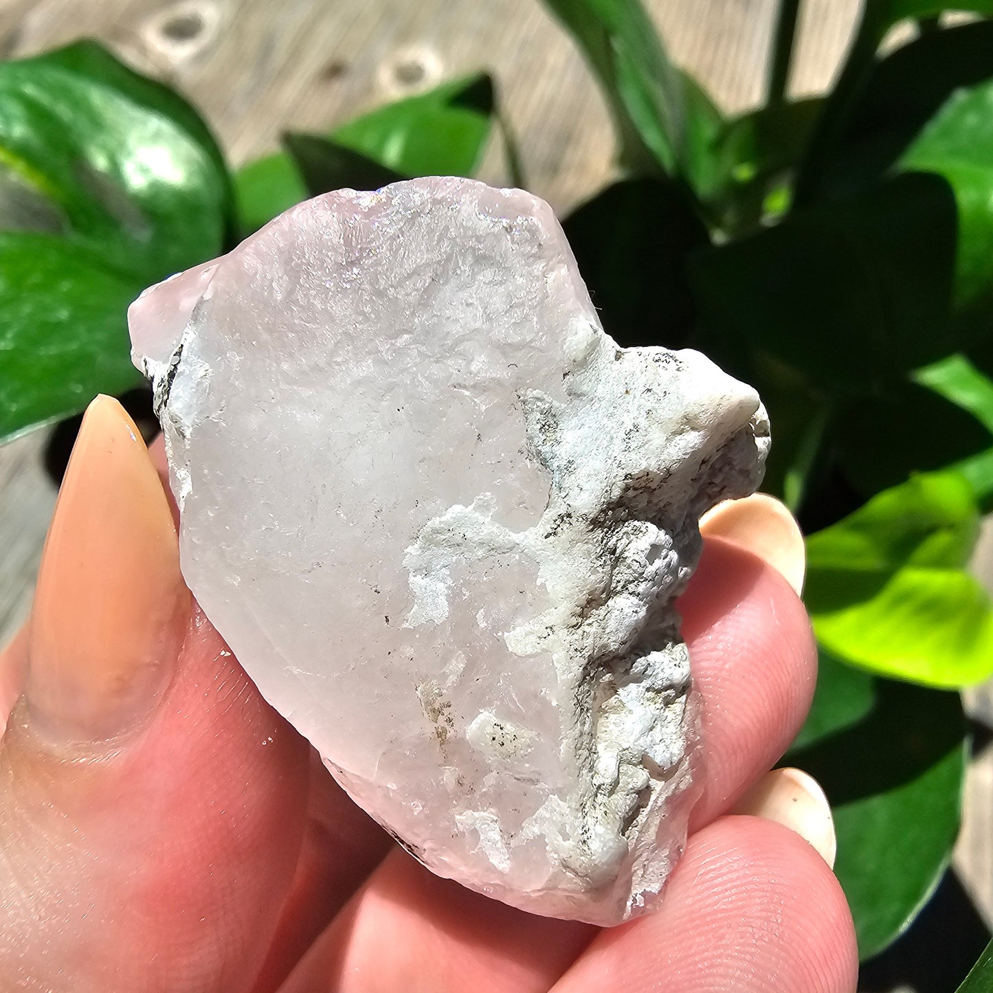 110ct Pink Morganite Crystal, Terminated Pale Pink Beryl, Raw Rare Mineral Specimen, Rough Morganite, Skardu Pakistan, w Quartz Association