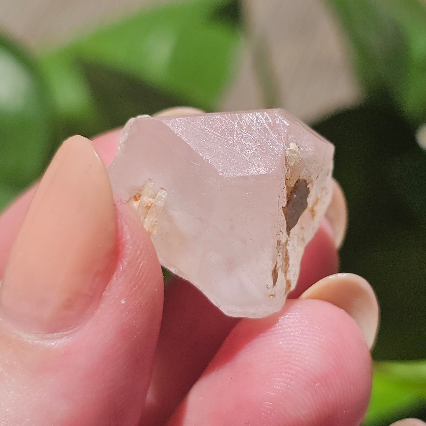 36ct Pink Morganite Crystal, Terminated Pale Pink Beryl, Raw Rare Mineral Specimen, Rough Morganite, Skardu Pakistan, Chunky Pocket Stone