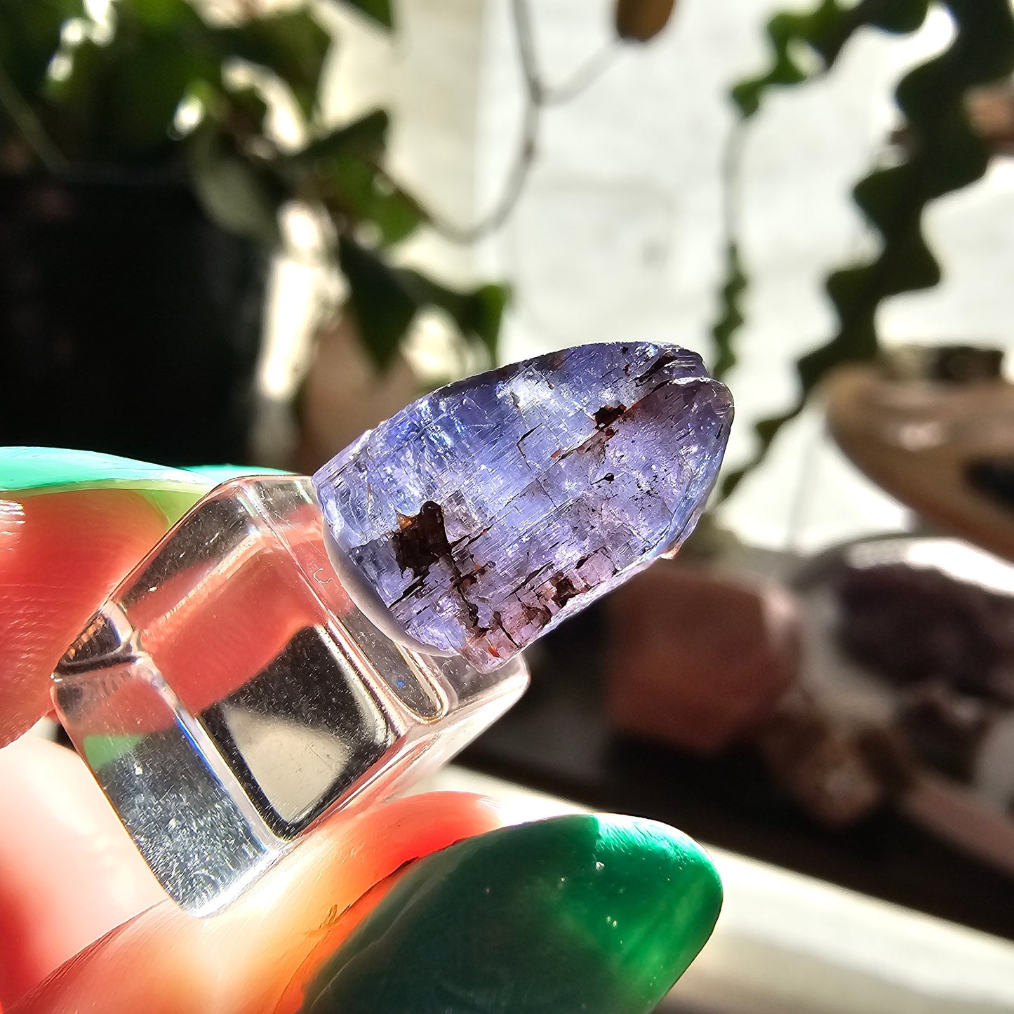 10.2ct Tanzanite Crystal, Unheated Natural Terminated Gemstone, December Birthstone, Raw Purple Blue Zoisite, Merelani Hills, Pleocroism