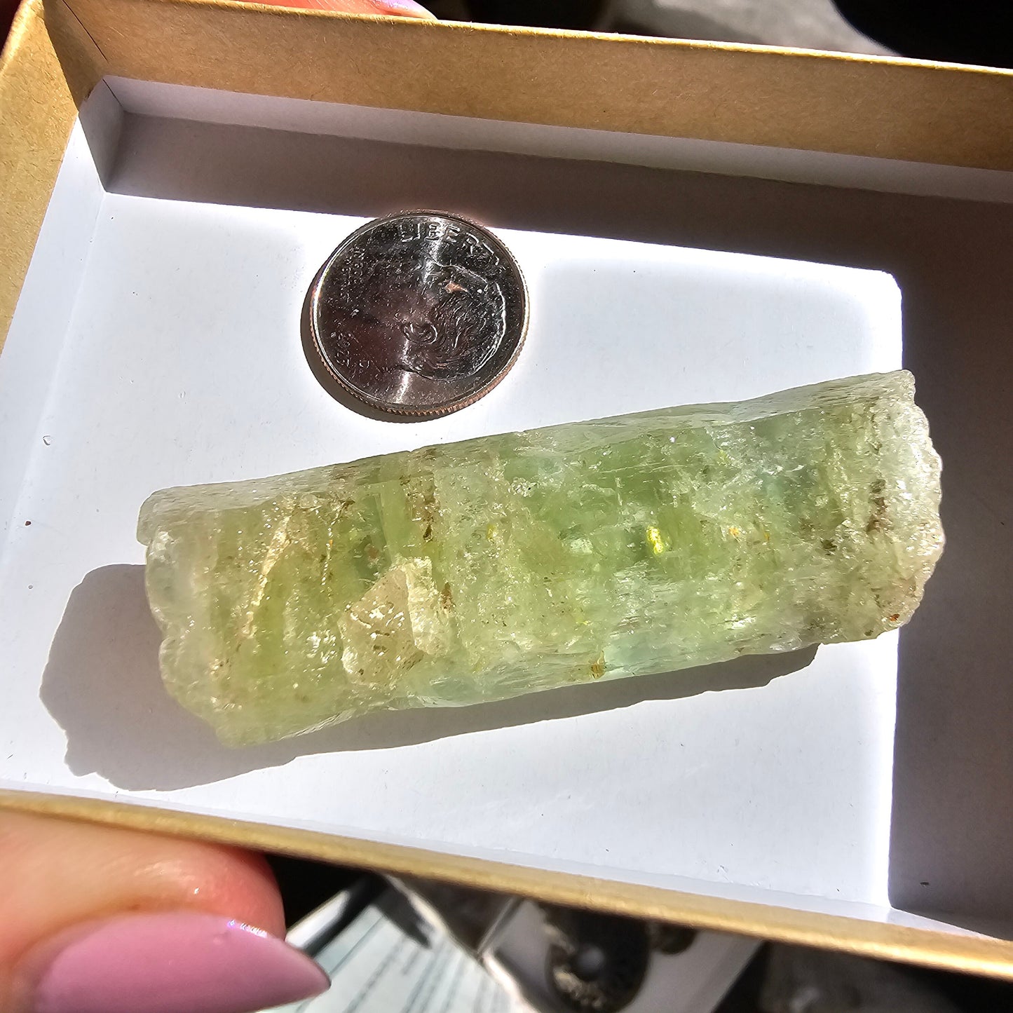 Heliodor Beryl ~ Etched Rare Raw Crystal Specimen, 25g Old Stock Padre Paraiso