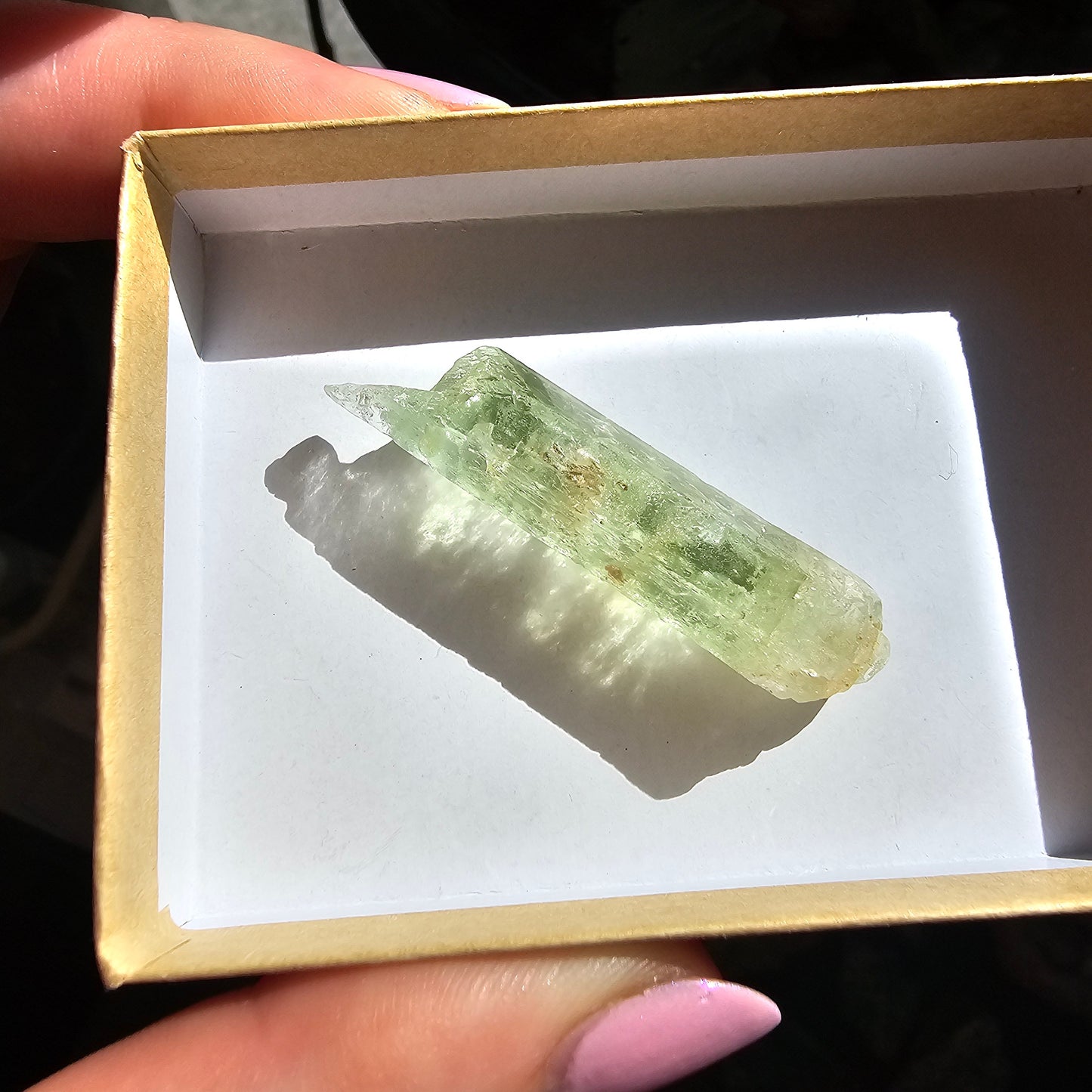 Heliodor Beryl, Etched Rare Raw Crystal Specimen, 8.6g Old Stock Padre Paraiso Material, Collector Mineral Gemstone, Bright Vibrant Stone