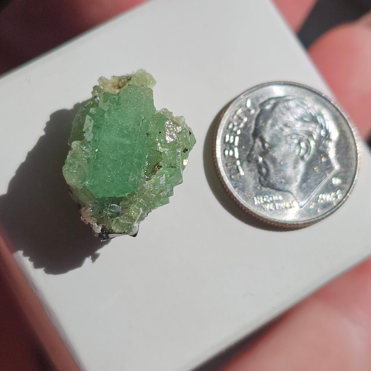 Lightning Bolt Tsavorite Garnet 18.8ct, Rare UV Reactive Gemstone with Unique Formation