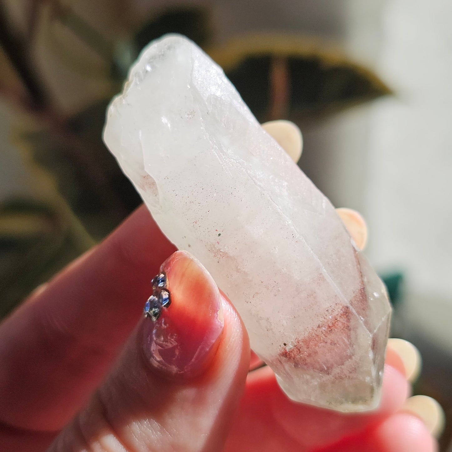 Harlequin Quartz, 33g, with Hematite Phantoms