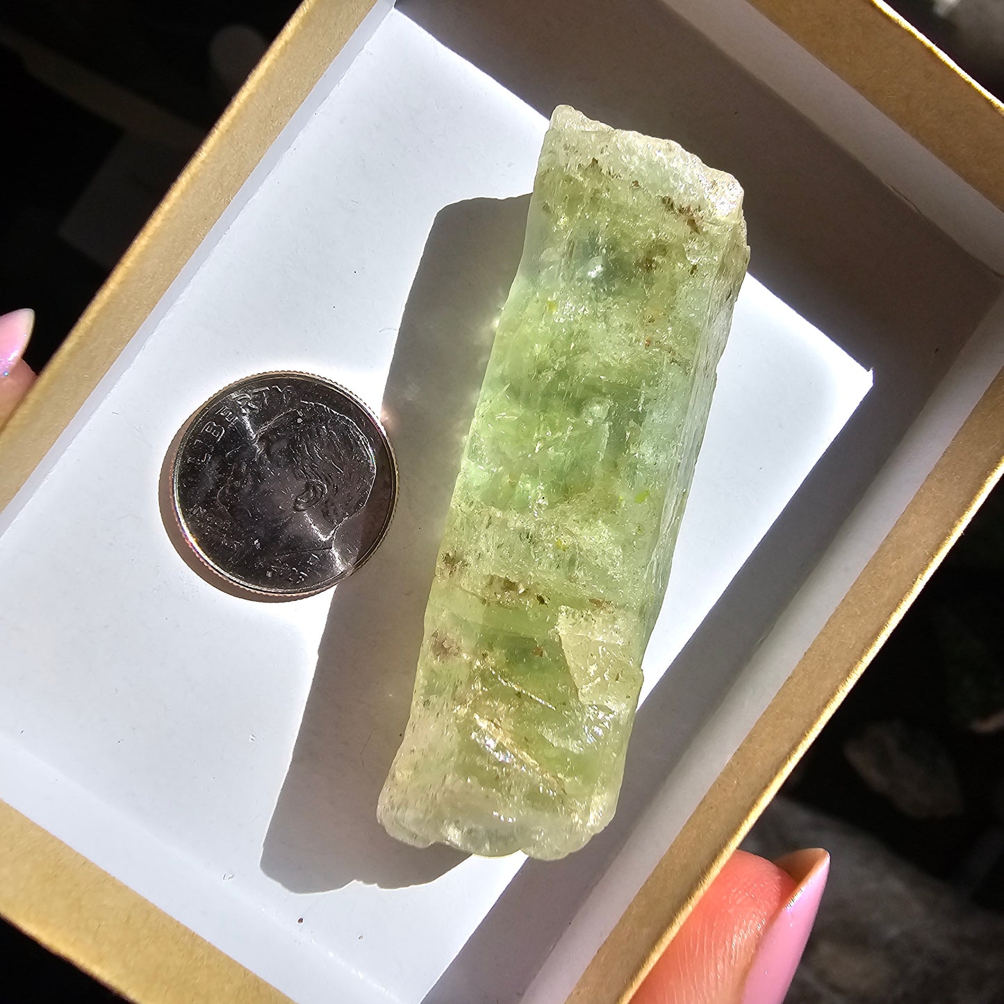 Heliodor Beryl ~ Etched Rare Raw Crystal Specimen, 25g Old Stock Padre Paraiso