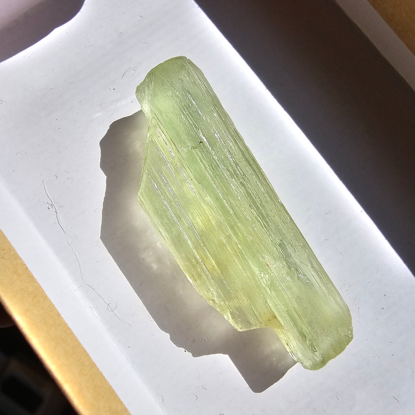 Heliodor Beryl, Tabby Rare Raw Crystal Specimen, 7.9g Old Stock Padre Paraiso Material
