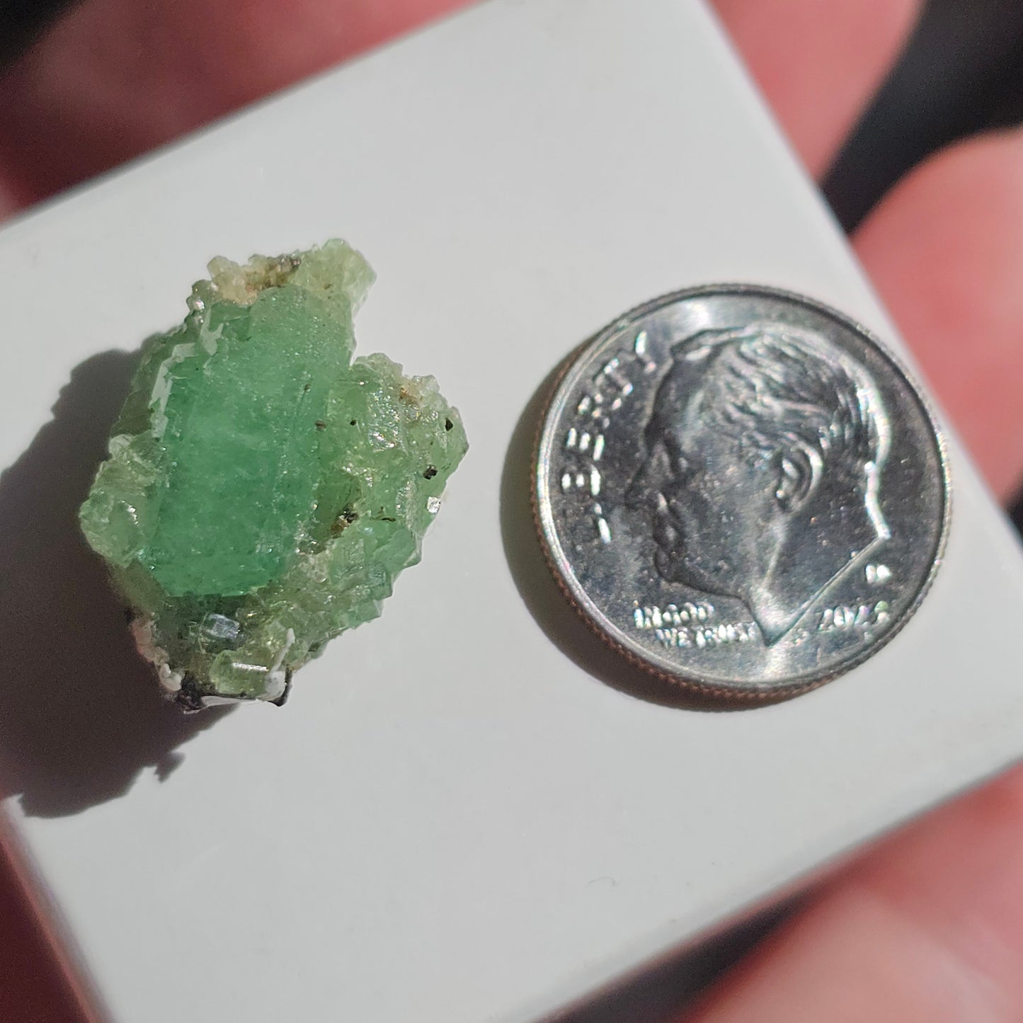 Lightning Bolt Tsavorite Garnet 18.8ct, Rare UV Reactive Gemstone with Unique Formation