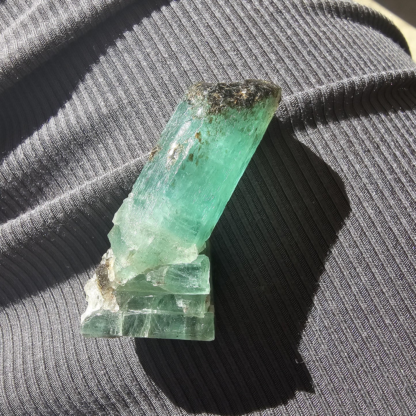 Large Raw Emerald Crystal w Biotite, Over 125cts!