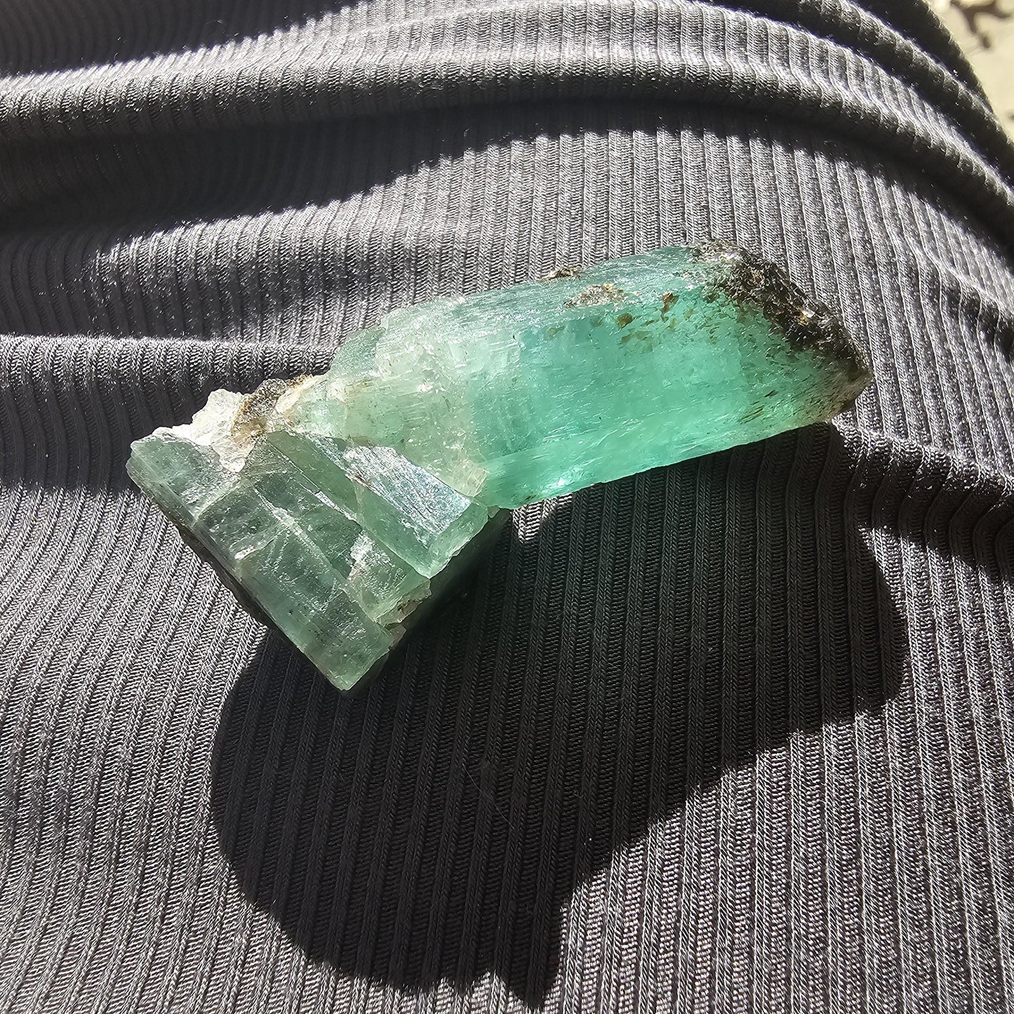 Large Raw Emerald Crystal w Biotite, Over 125cts!