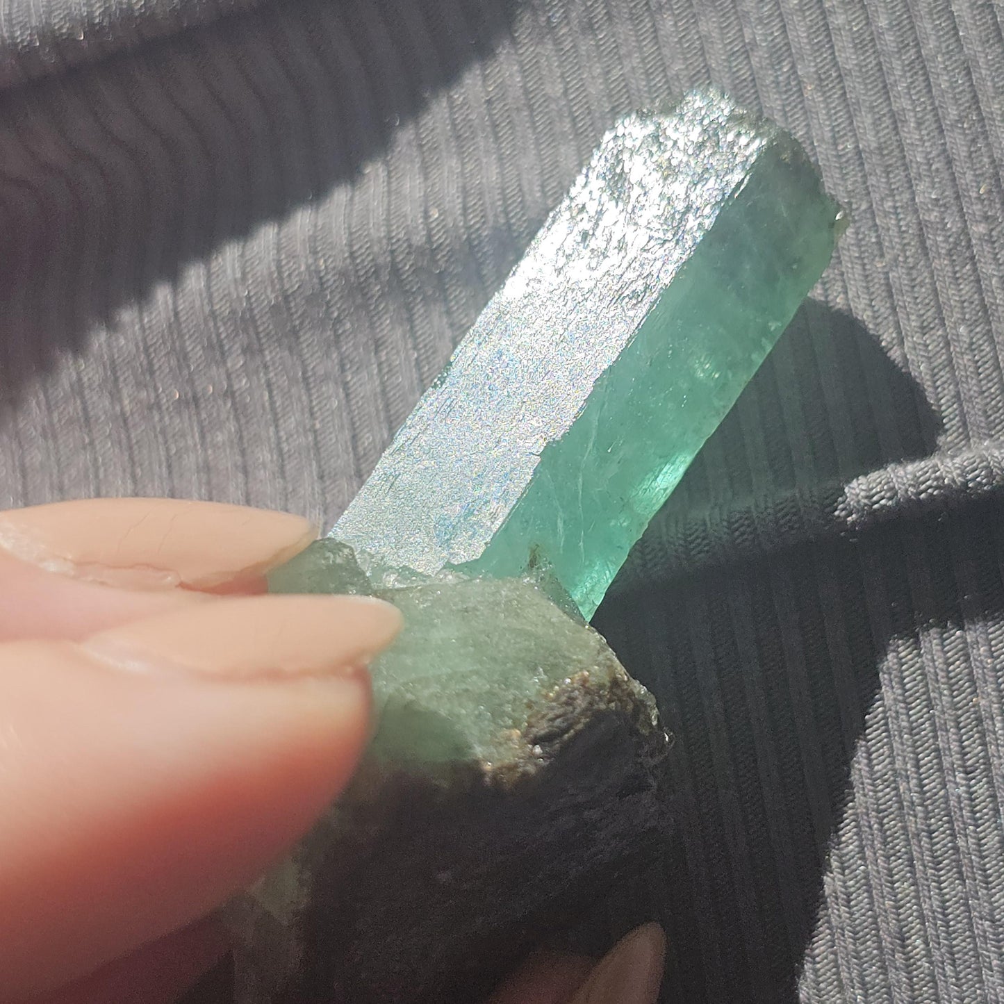 Large Raw Emerald Crystal w Biotite, Over 125cts!