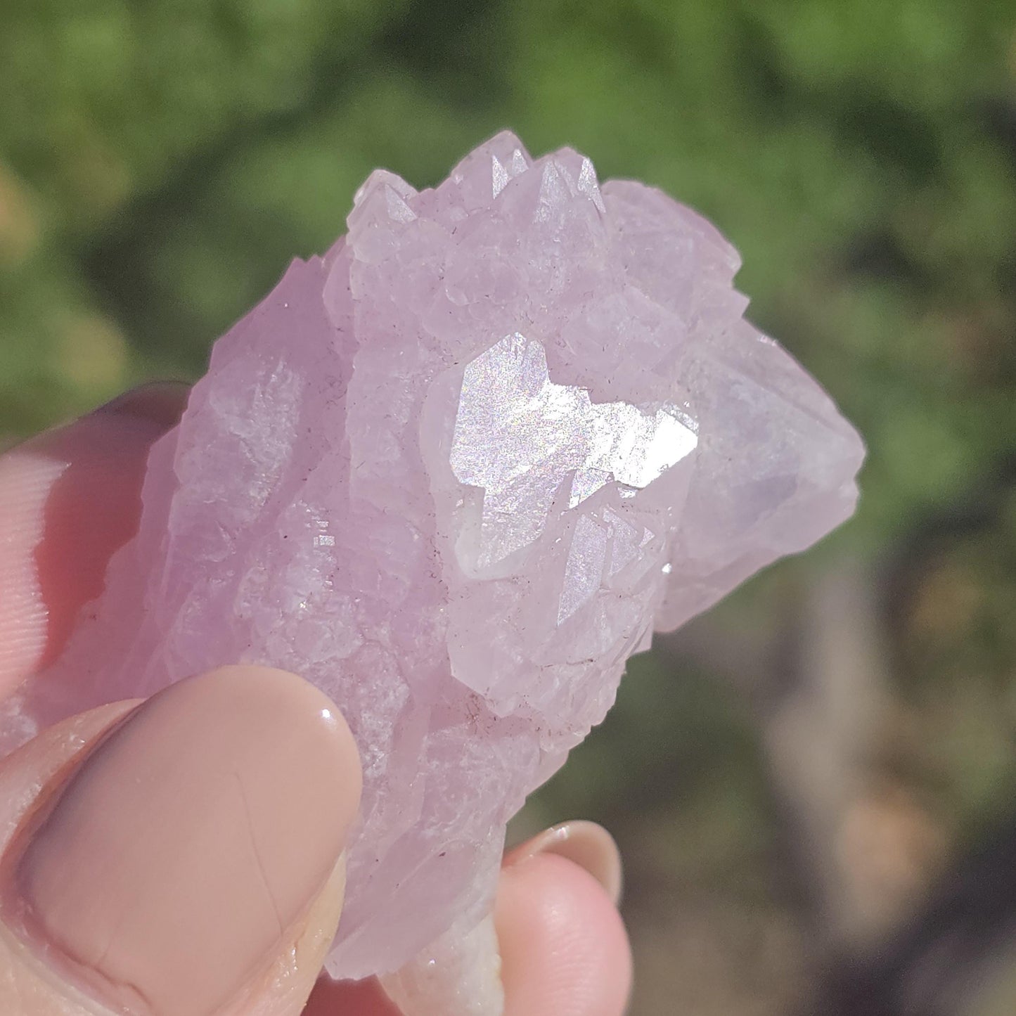 Crystallized Rose Quartz Specimen, Rare Terminated Raw Pink Crystal, Elestial Quartz from Piaui Brazil, 5 x 3 x 2 cm, Collector Stone