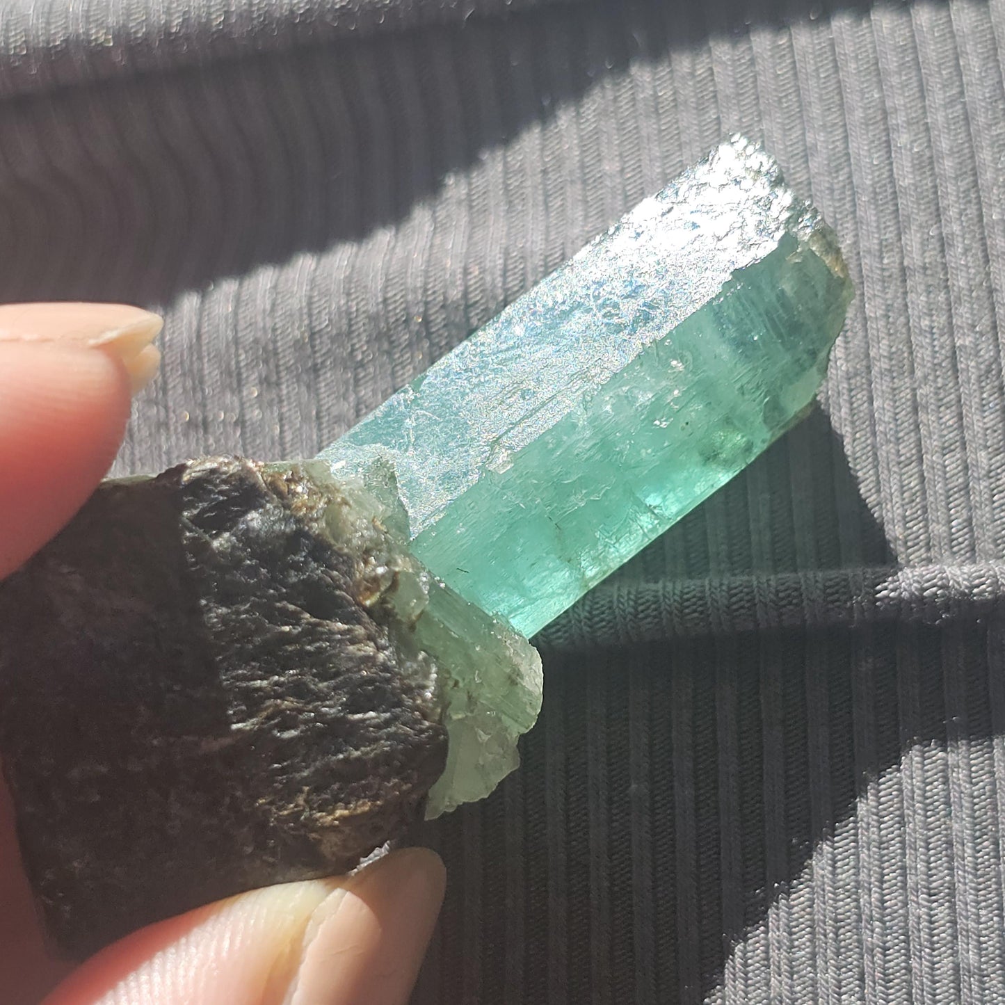 Large Raw Emerald Crystal w Biotite, Over 125cts!
